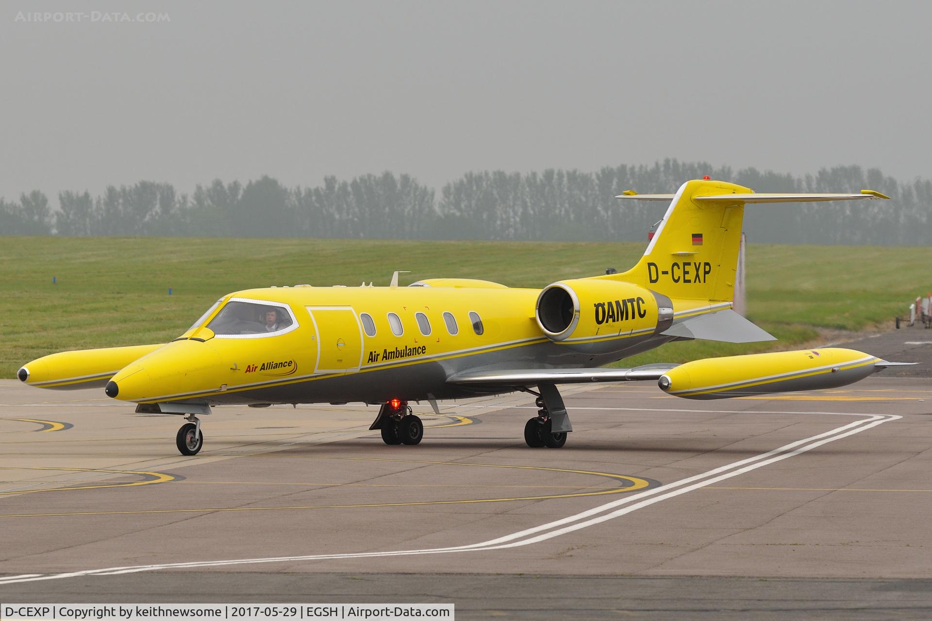 D-CEXP, 1986 Gates Learjet 35A C/N 616, Return visitor with later colour scheme.