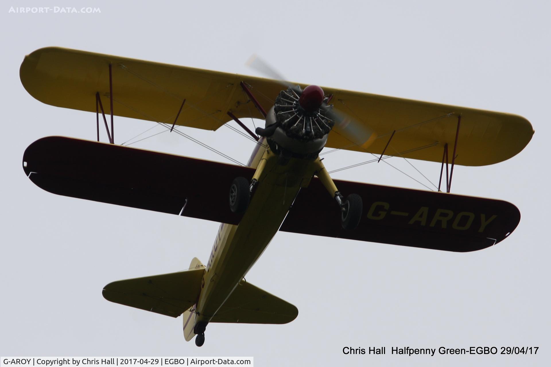 G-AROY, 1942 Boeing PT-17 Kaydet (A75N1) C/N 75-4775, at the Radial & Trainer fly-in