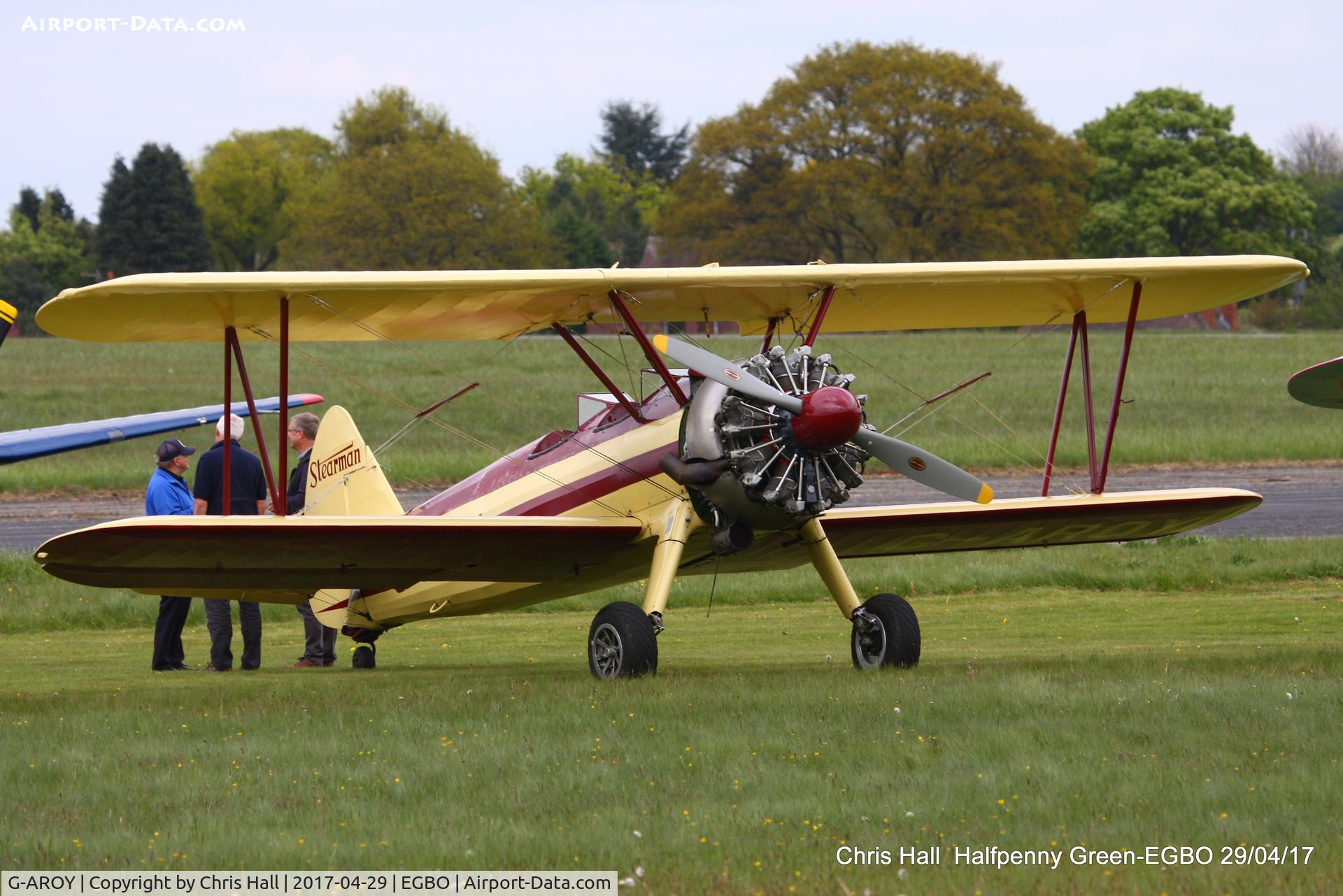 G-AROY, 1942 Boeing PT-17 Kaydet (A75N1) C/N 75-4775, at the Radial & Trainer fly-in