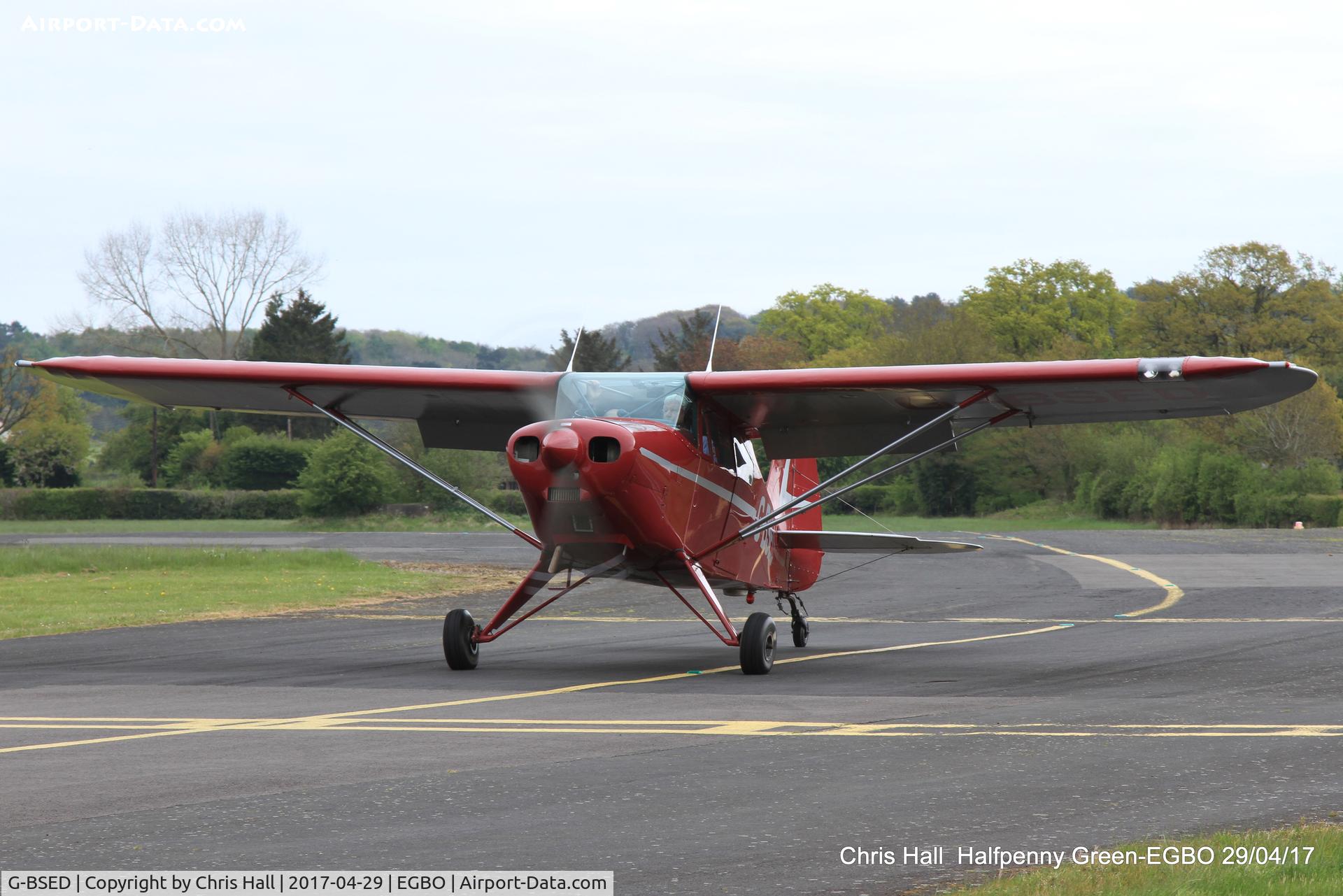 G-BSED, 1957 Piper PA-22-160 Tri Pacer C/N 22-6377, at the Radial & Trainer fly-in