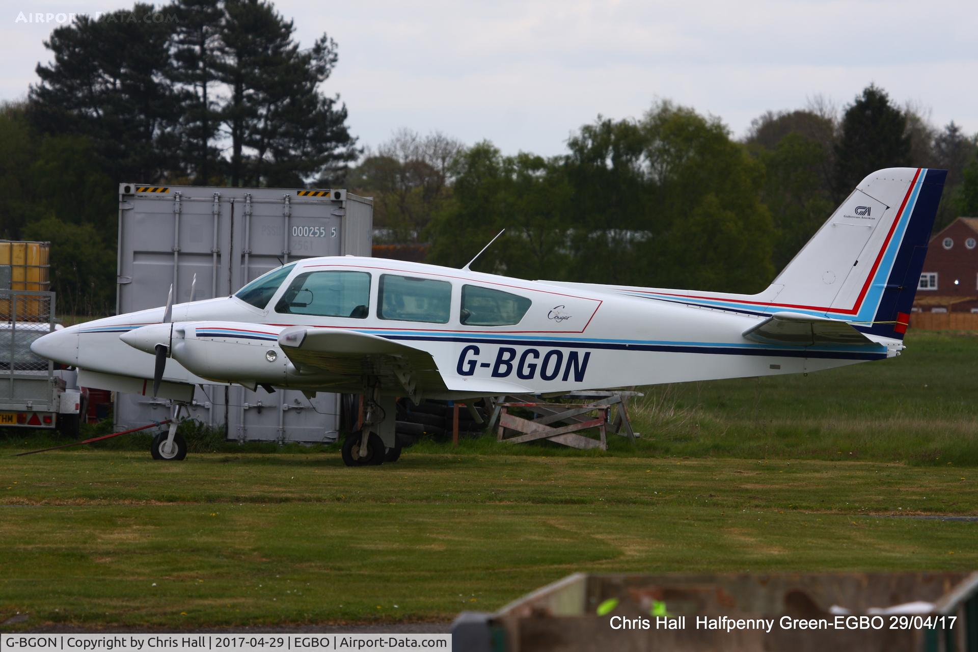 G-BGON, 1979 Gulfstream American GA-7 Cougar C/N GA7-0095, at the Radial & Trainer fly-in