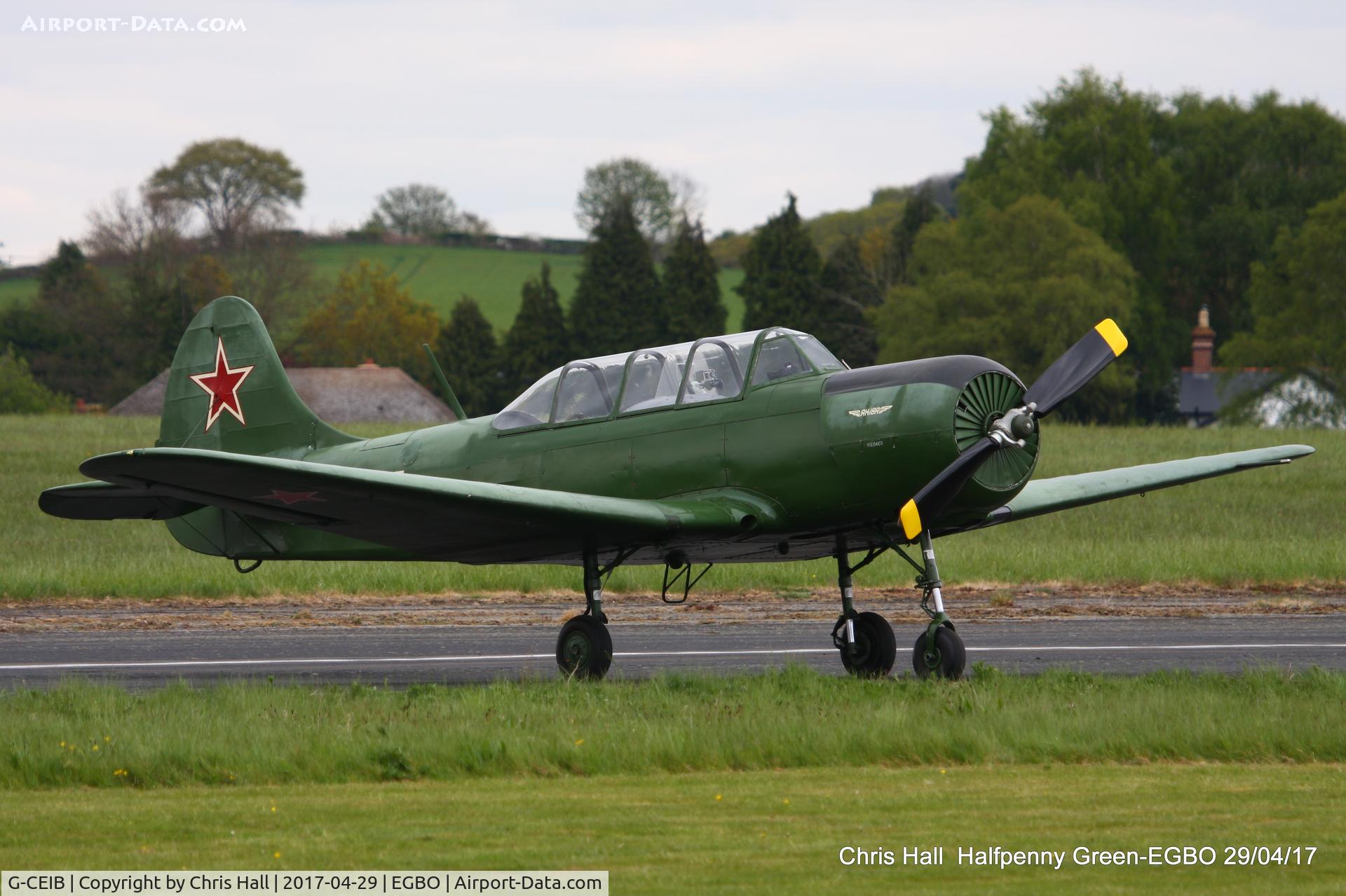 G-CEIB, 1958 Yakovlev Yak-18A C/N 1160403, at the Radial & Trainer fly-in
