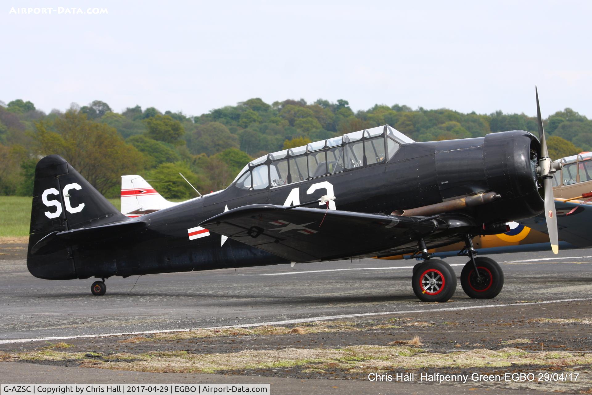 G-AZSC, 1943 Noorduyn AT-16 Harvard IIB C/N 14A-1363, at the Radial & Trainer fly-in