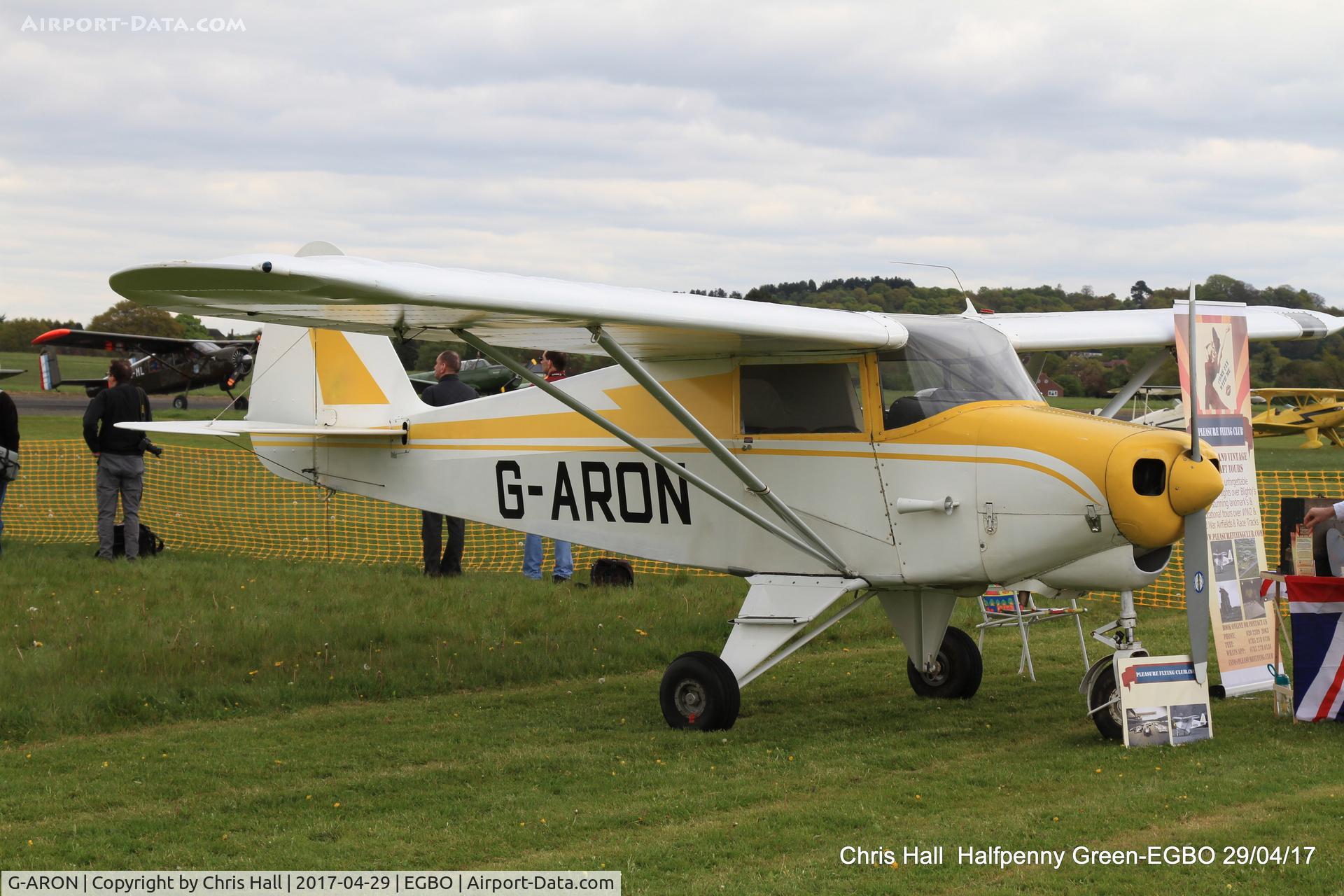 G-ARON, 1961 Piper PA-22-108 Colt Colt C/N 22-8822, at the Radial & Trainer fly-in