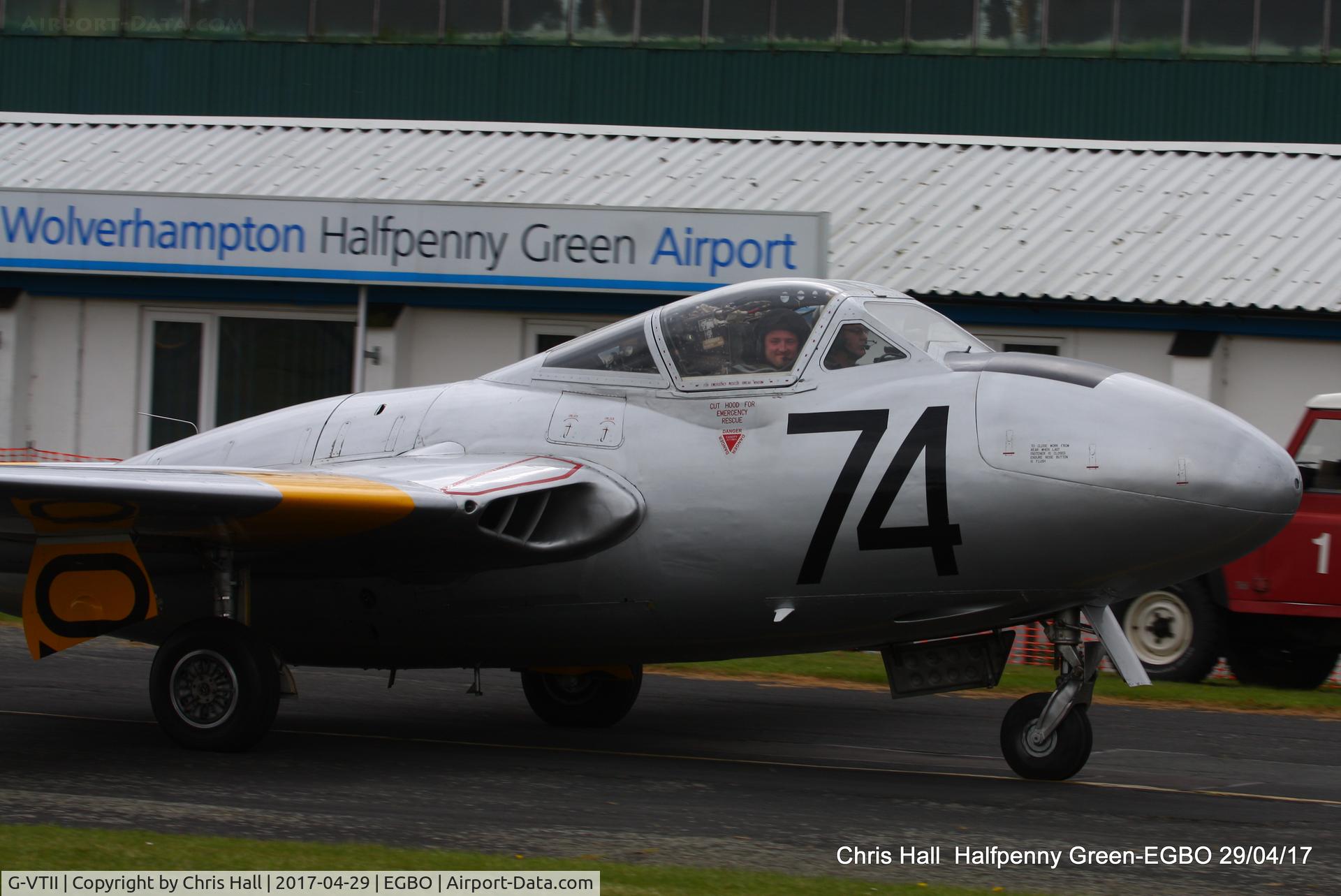 G-VTII, 1954 De Havilland DH-115 Vampire T.11 C/N 15127, at the Radial & Trainer fly-in