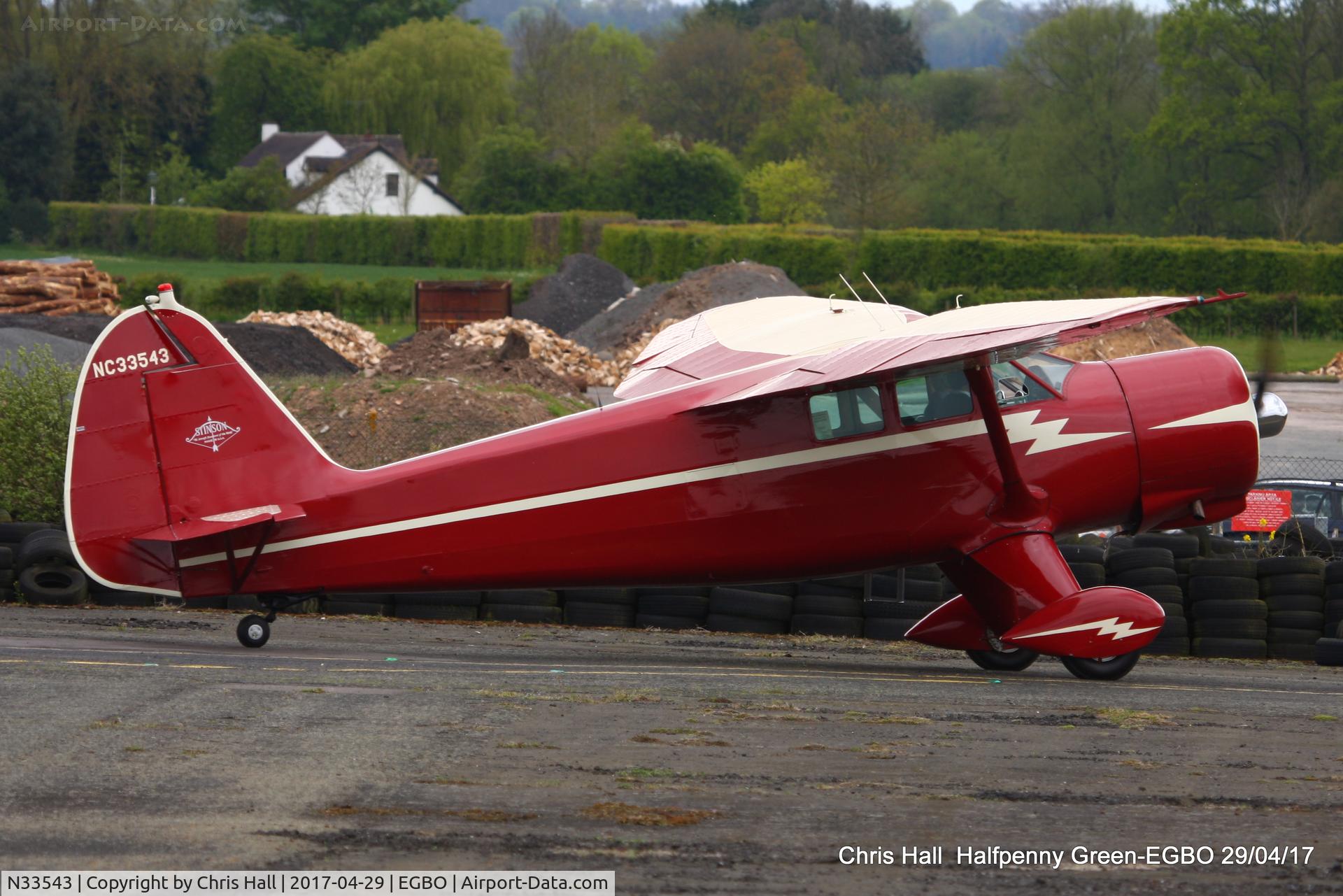 N33543, 1944 Stinson V77 Reliant C/N 77-373, at the Radial & Trainer fly-in