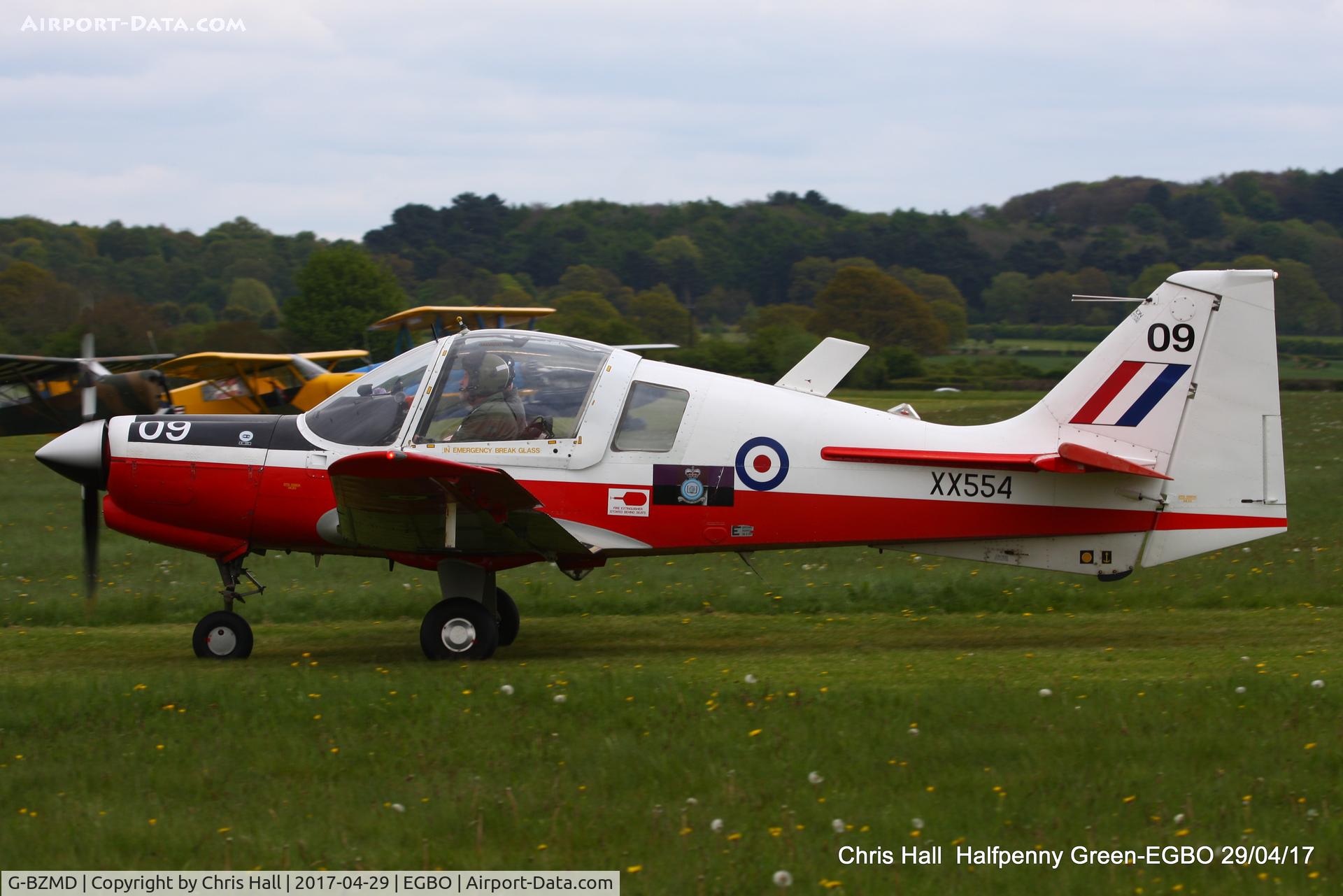 G-BZMD, 1973 Scottish Aviation Bulldog T.1 C/N BH120/247, at the Radial & Trainer fly-in
