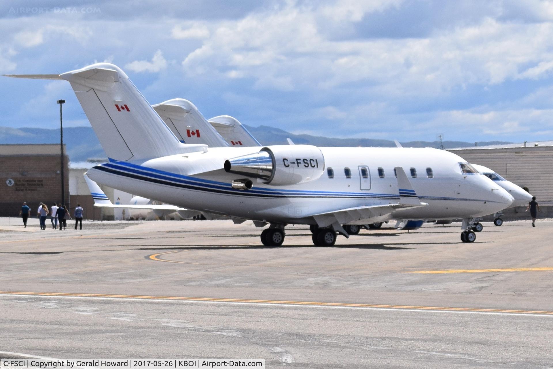 C-FSCI, 2007 Bombardier Challenger 605 (CL-600-2B16) C/N 5717, Parked on the U. S. Customs ramp.