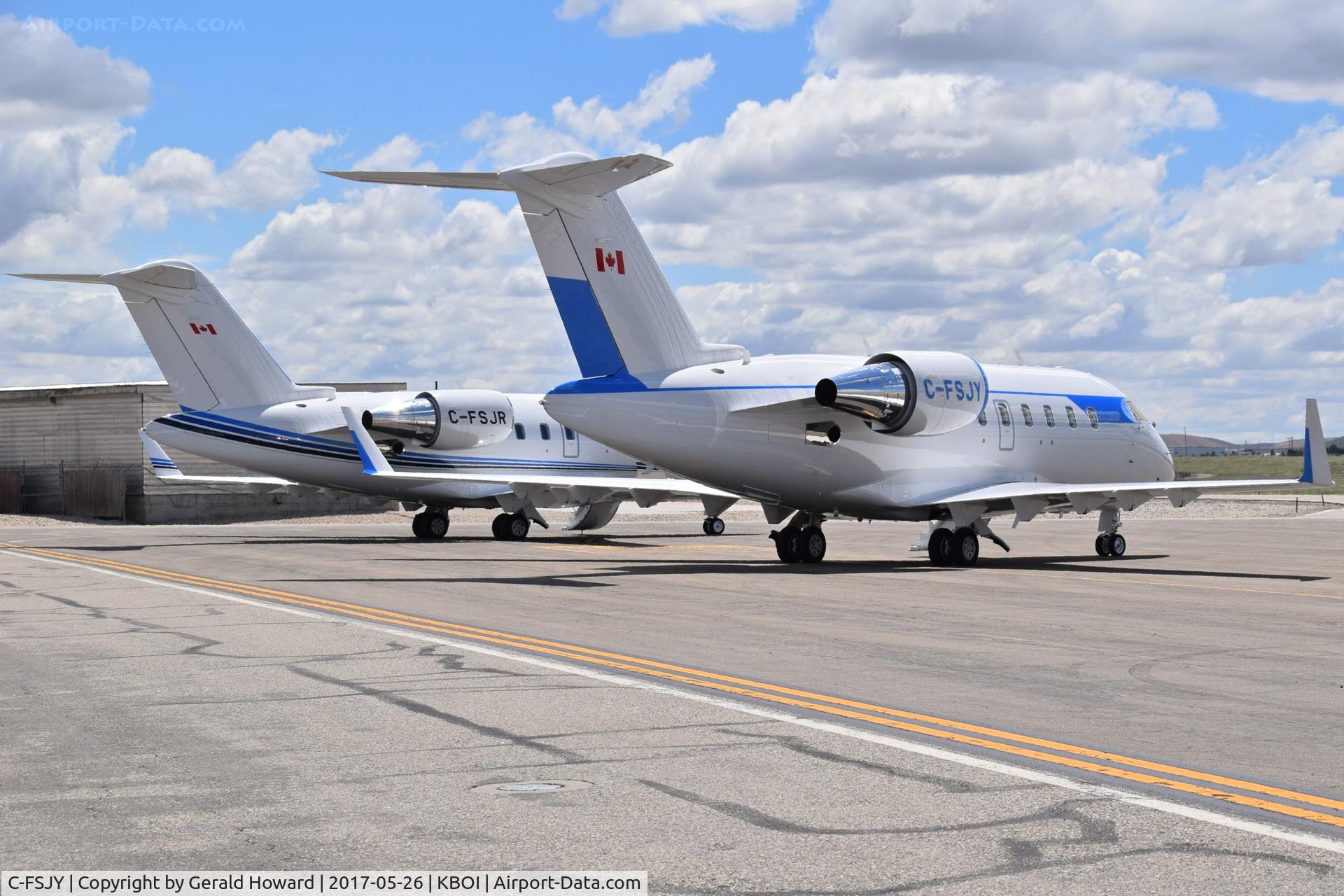 C-FSJY, 2008 Bombardier Challenger 605 (CL-600-2B16) C/N 5753, Parked on the U.S. Customs ramp.