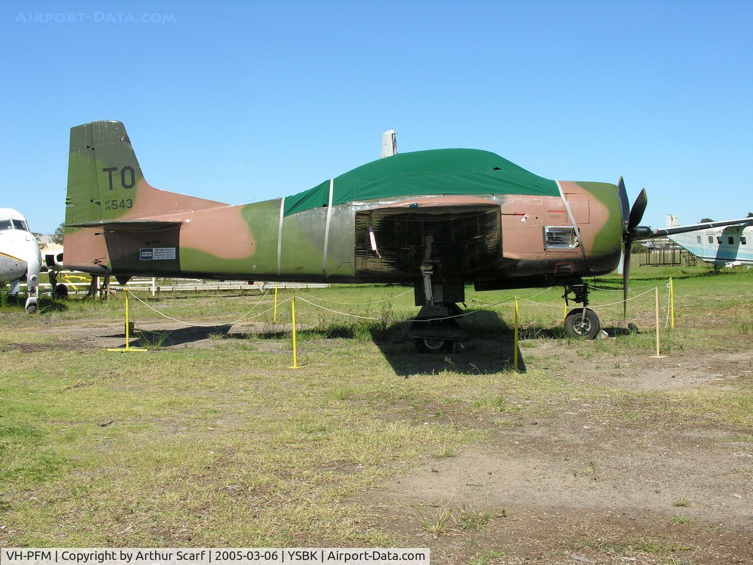 VH-PFM, 1951 North American T-28D Trojan C/N 174-126, Bankstown NSW March 2005