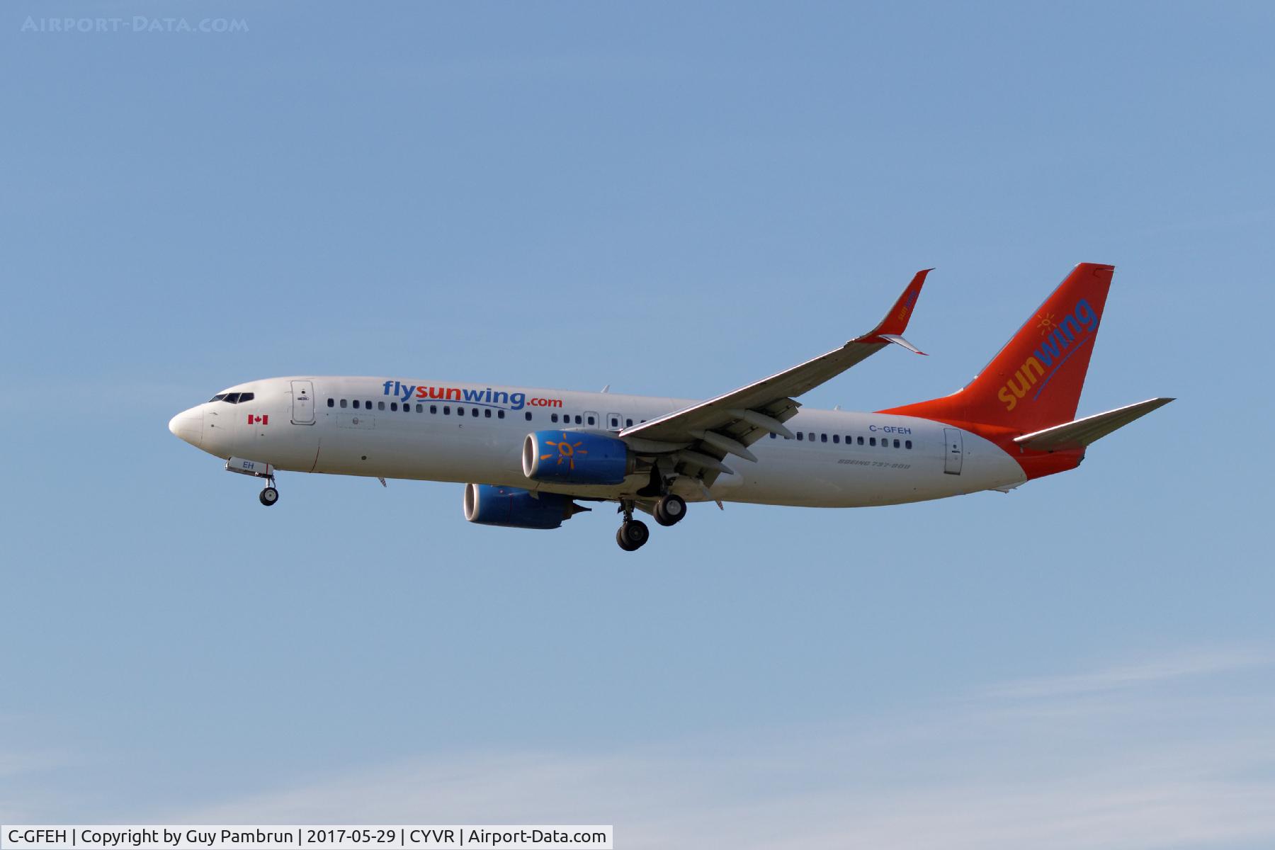 C-GFEH, 2015 Boeing 737-8GS C/N 41608, Landing