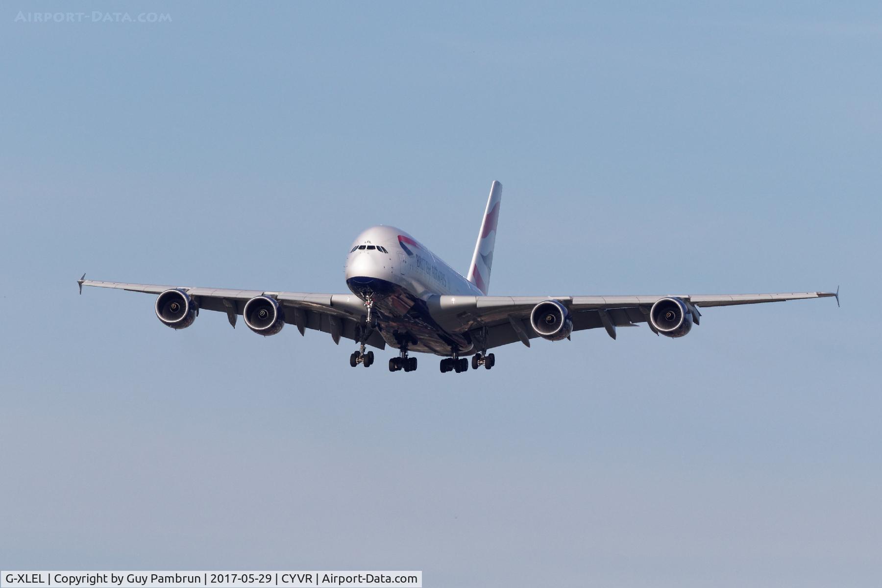G-XLEL, 2016 Airbus A380-841 C/N 215, Landing