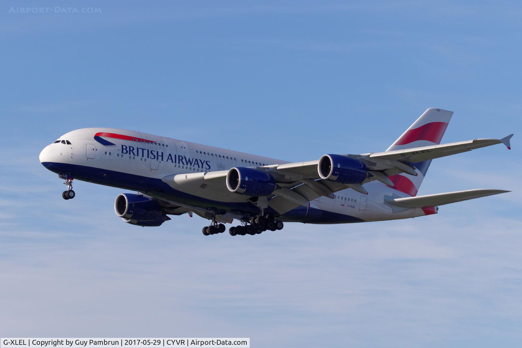 G-XLEL, 2016 Airbus A380-841 C/N 215, Landing