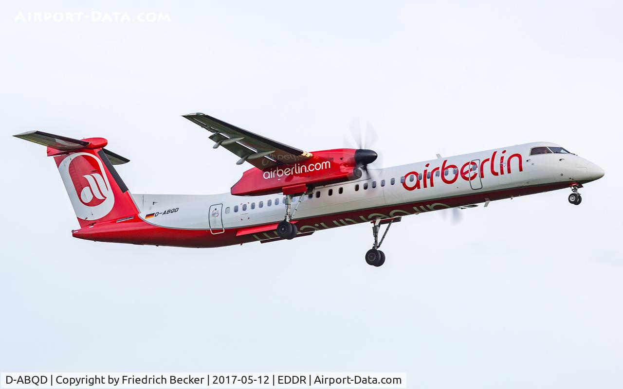 D-ABQD, 2009 De Havilland Canada DHC-8-402Q Dash 8 C/N 4234, on final RW27