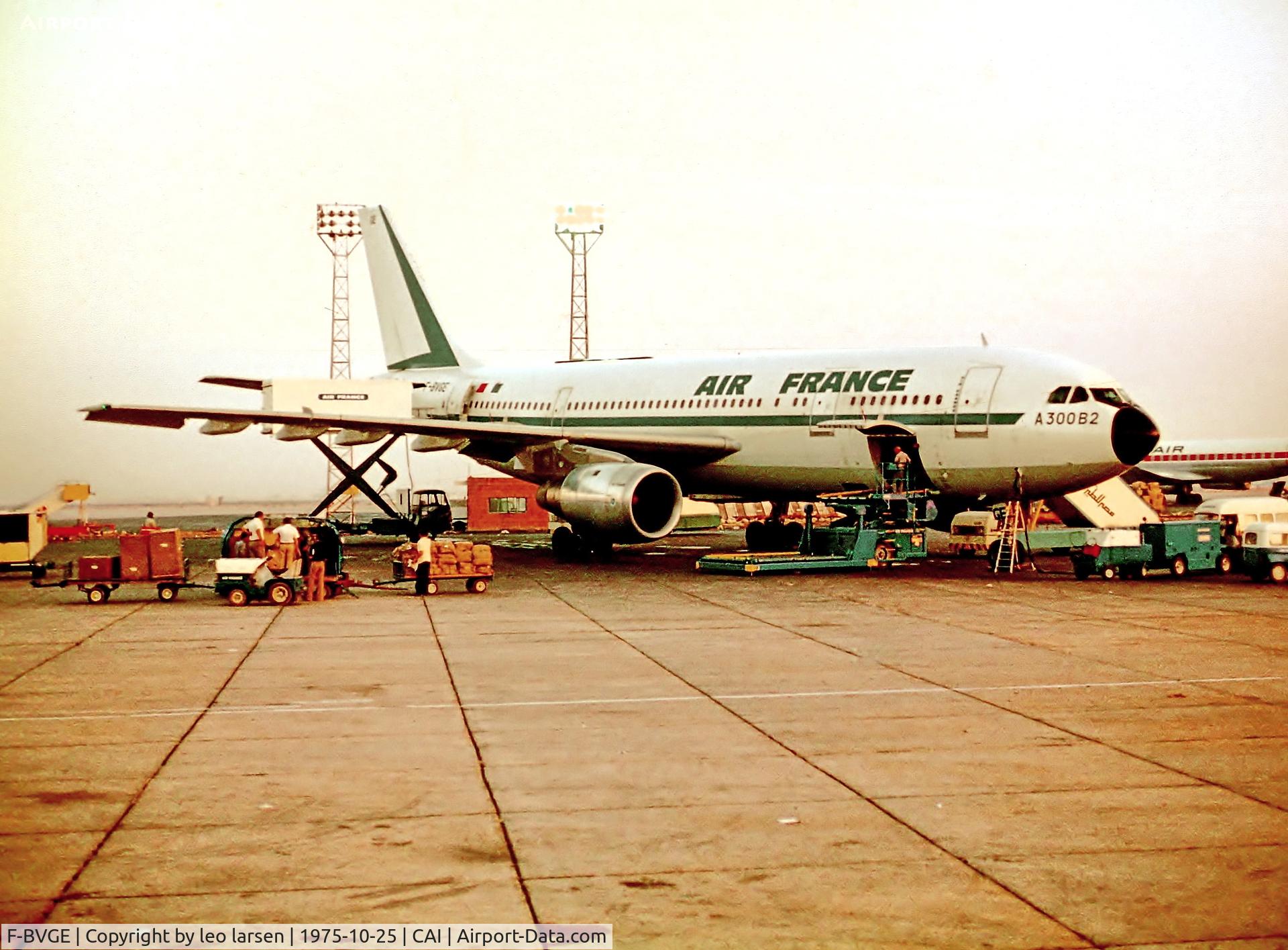 F-BVGE, 1975 Airbus A300B2-1C C/N 11, Cairo 25.10.1975
