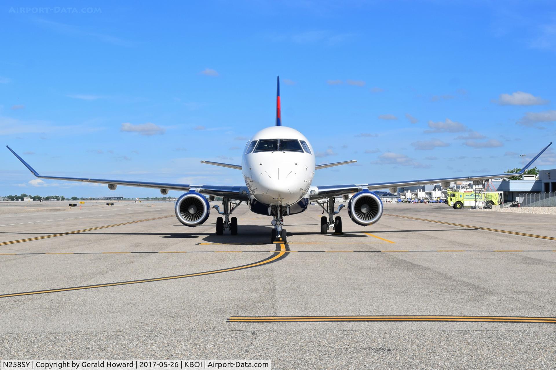 N258SY, 2017 Embraer 175LR (ERJ-170-200LR) C/N 17000655, Parked on remote spot 5.