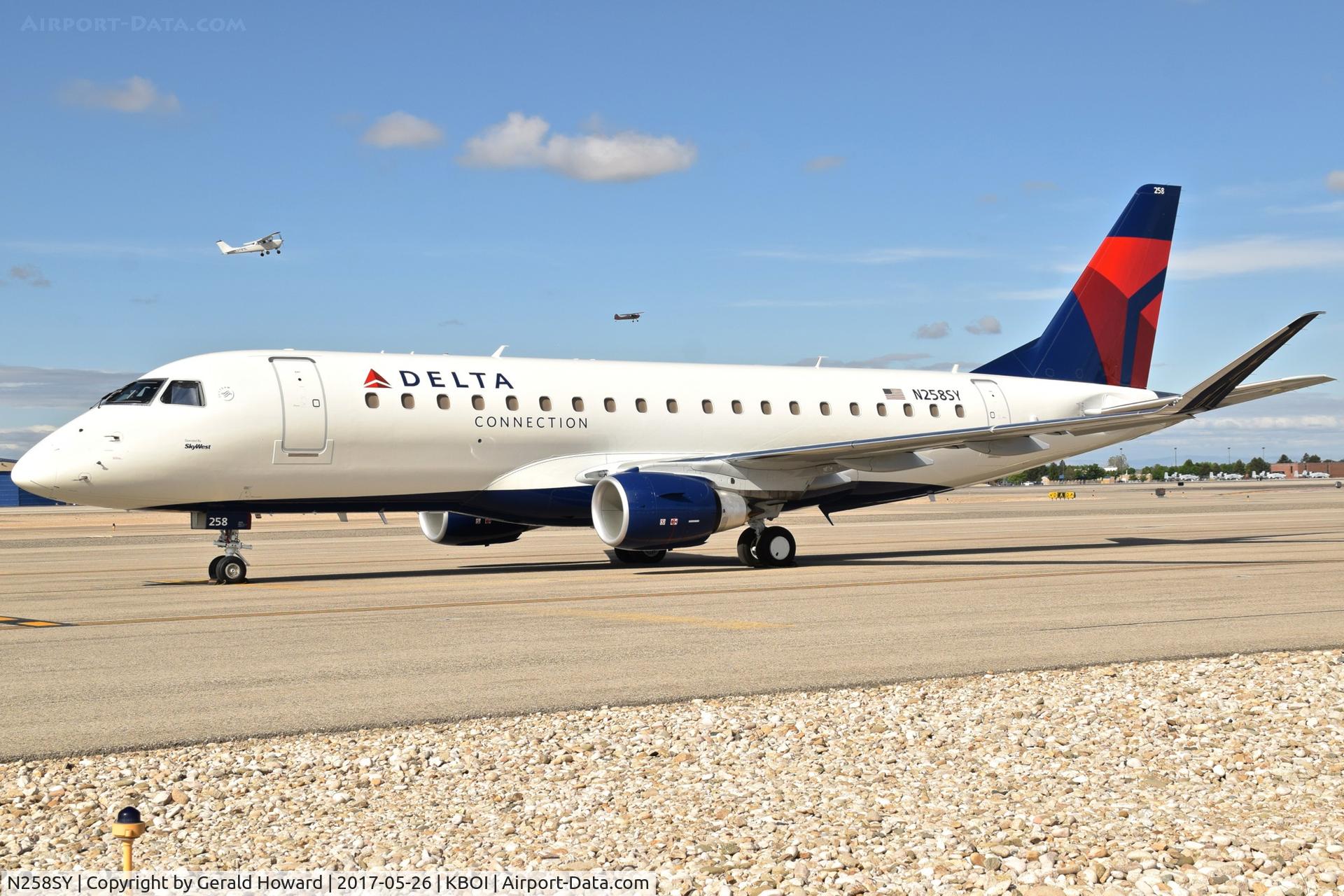 N258SY, 2017 Embraer 175LR (ERJ-170-200LR) C/N 17000655, Parked on remote spot 5.