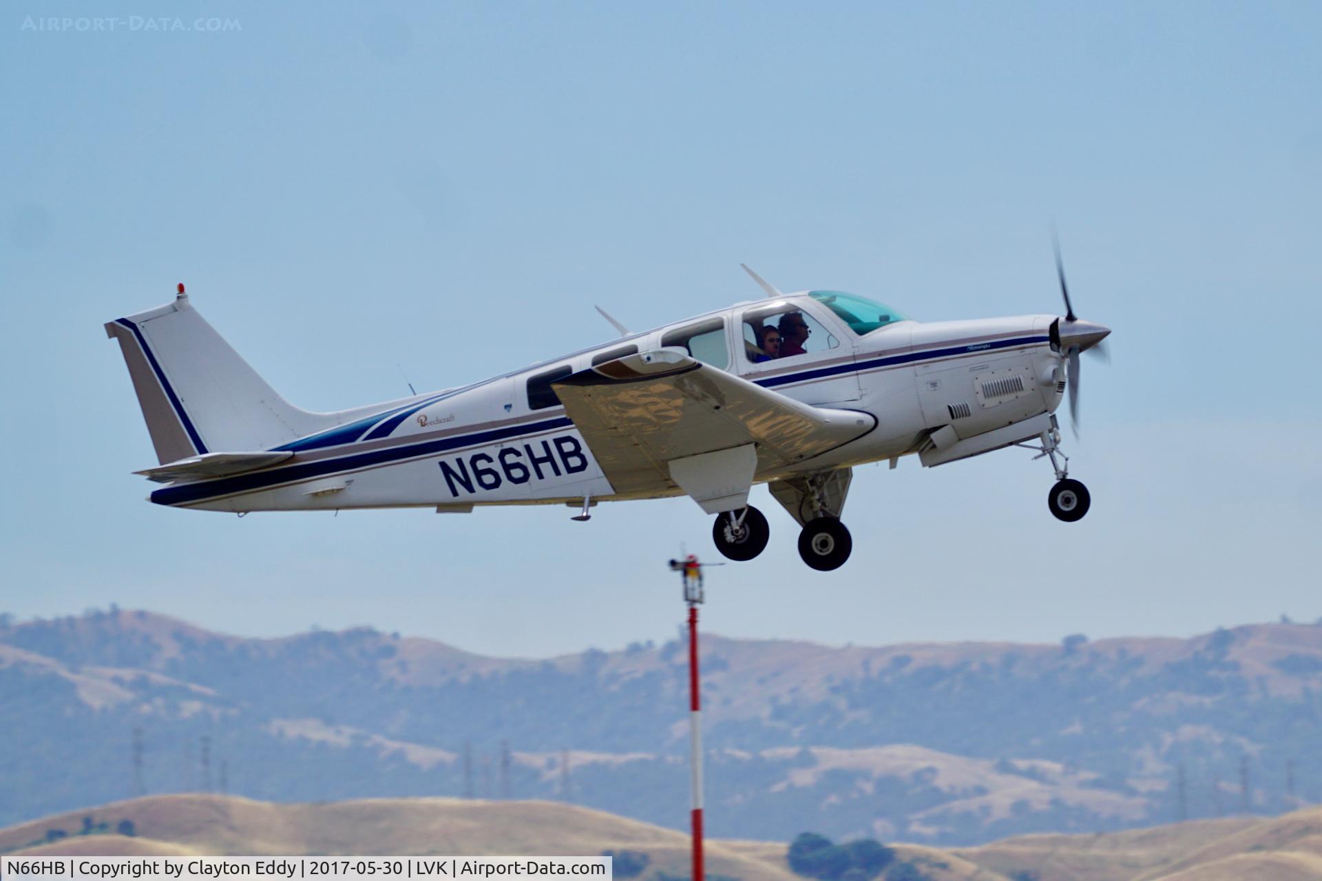 N66HB, 1976 Beech A36 Bonanza 36 C/N E-888, Livermore Airport California. 2017.