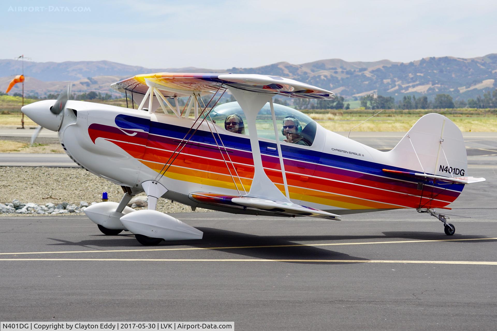 N401DG, Christen Eagle II C/N GOOD 0001, Livermore Airport California 2017.