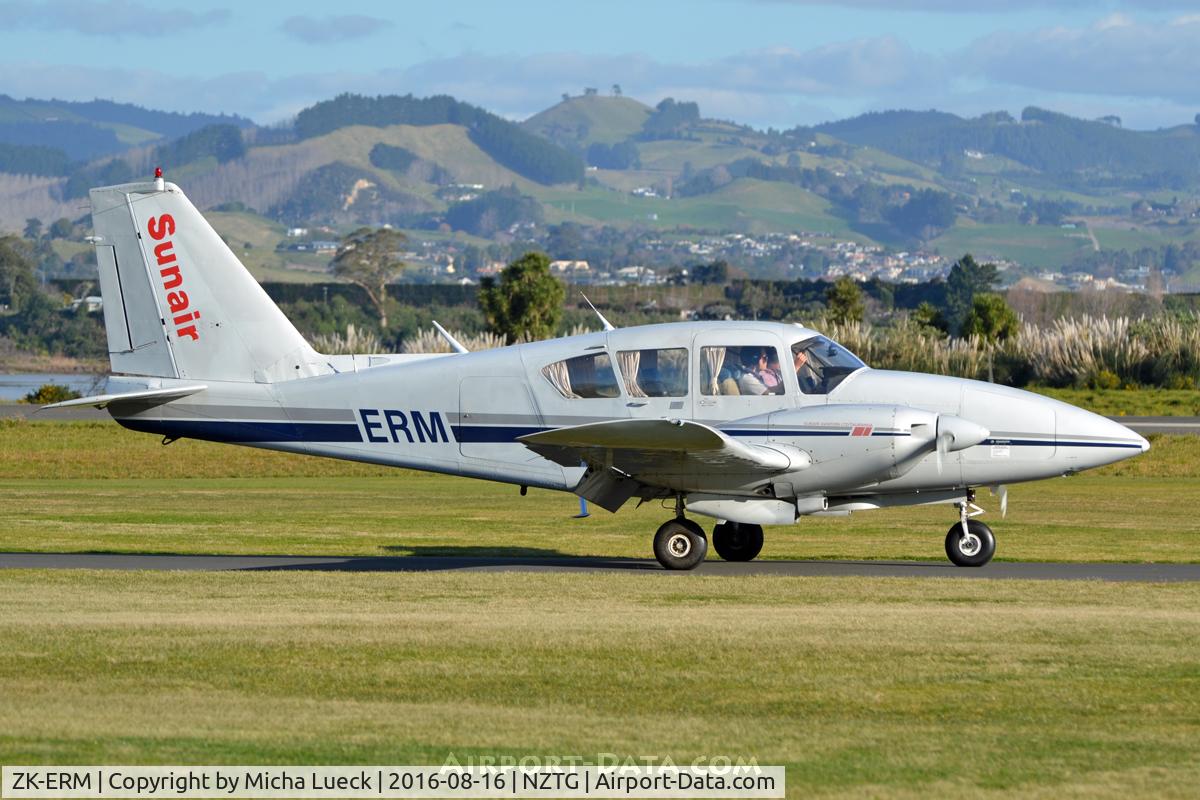 ZK-ERM, Piper PA-23-250 Aztec C/N 27-7405435, At Tauranga