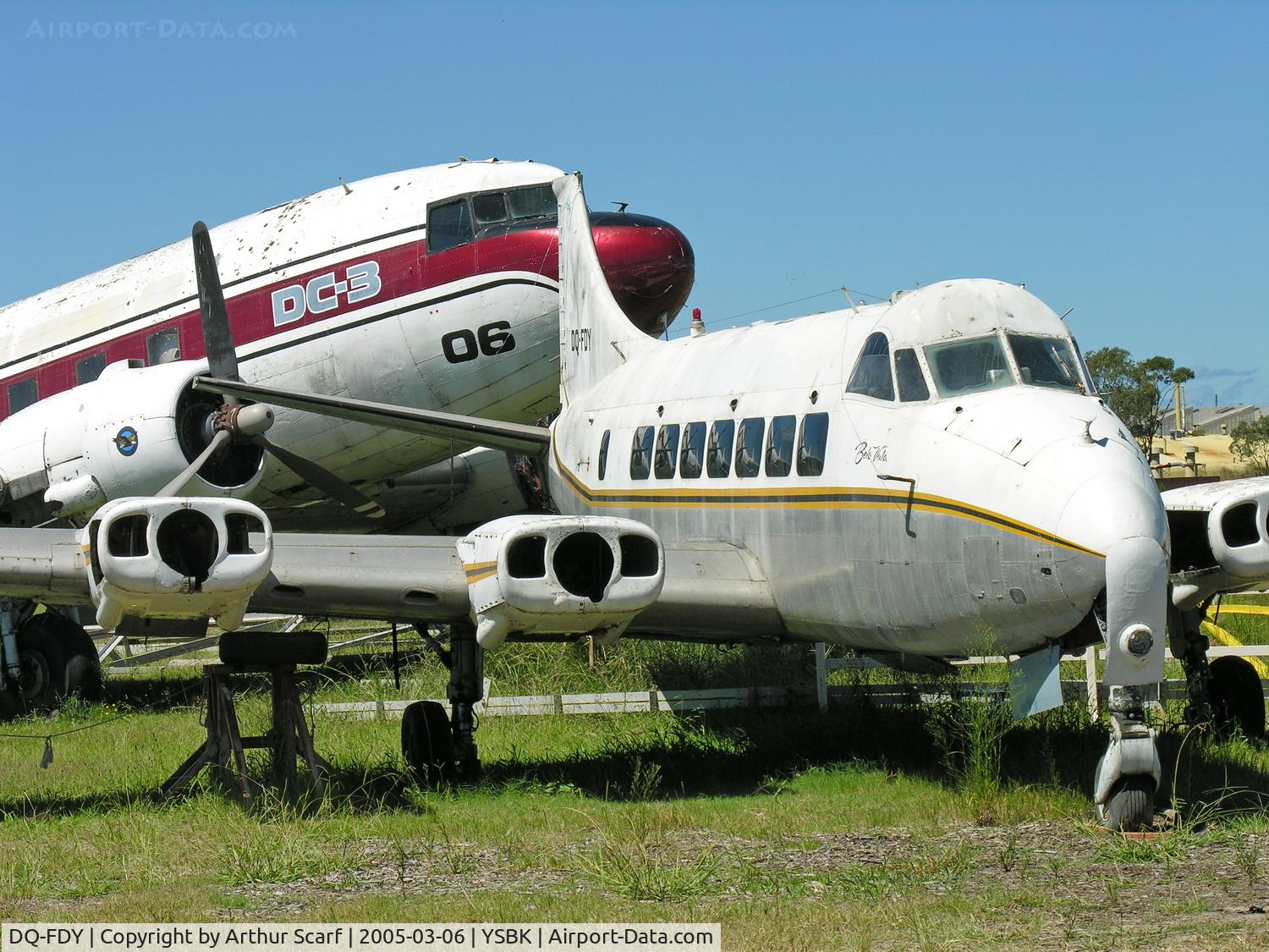 DQ-FDY, 1972 De Havilland DH-114 Turbo Skyliner C/N 14108, Bankstown Aviation Museum March 2005
