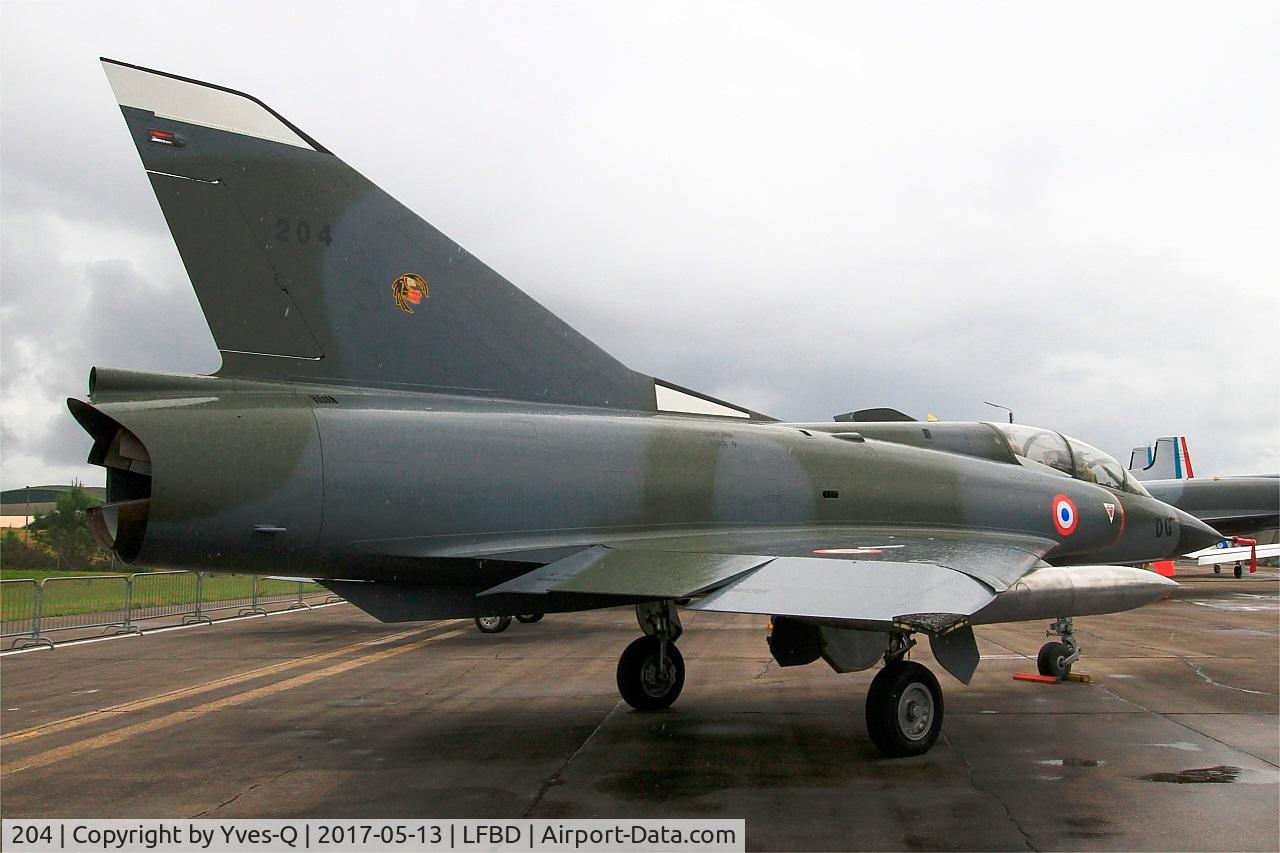 204, 1962 Dassault Mirage IIIB C/N 204, Dassault Mirage III B, Preserved  at C.A.E.A museum, Bordeaux-Merignac Air base 106 (LFBD-BOD)