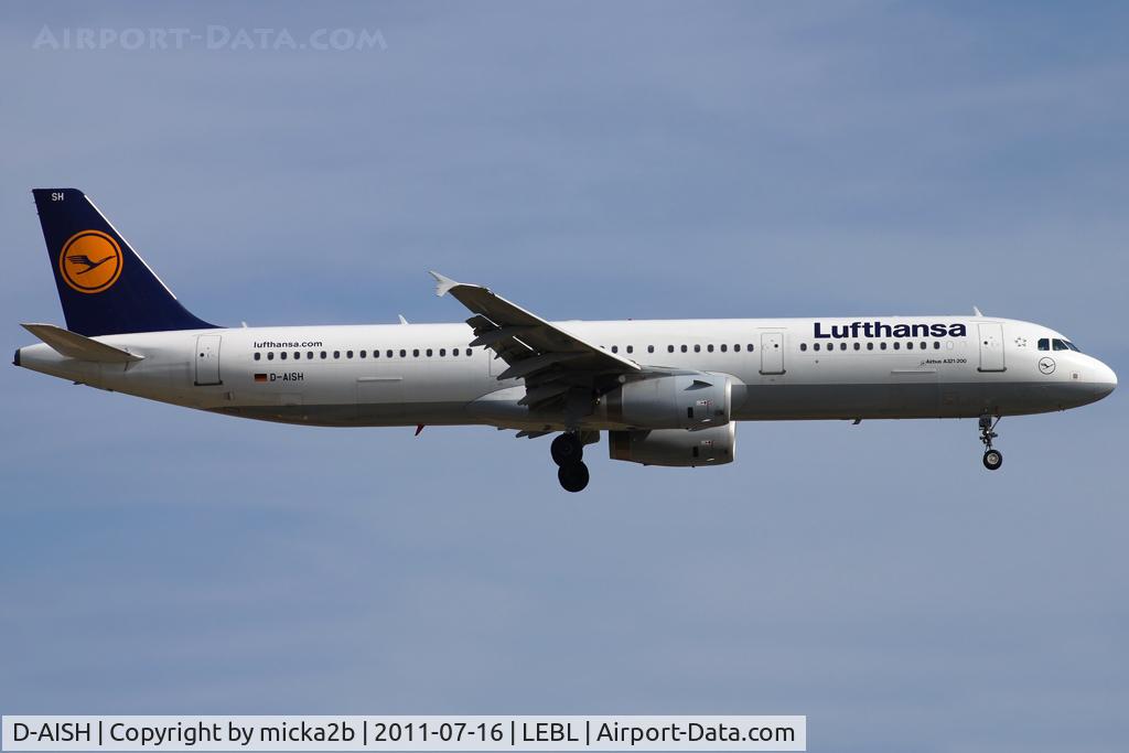 D-AISH, 2007 Airbus A321-231 C/N 3265, Landing