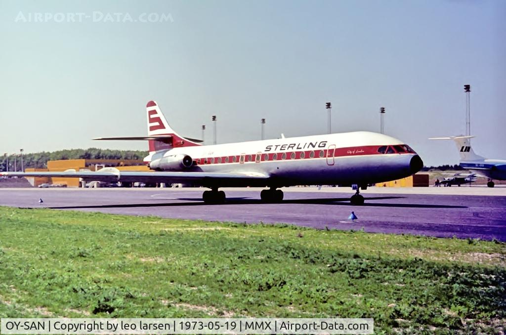 OY-SAN, 1961 Sud Aviation SE-210 Caravelle VI-R C/N 098, Malmö Sturup 19.5.1973