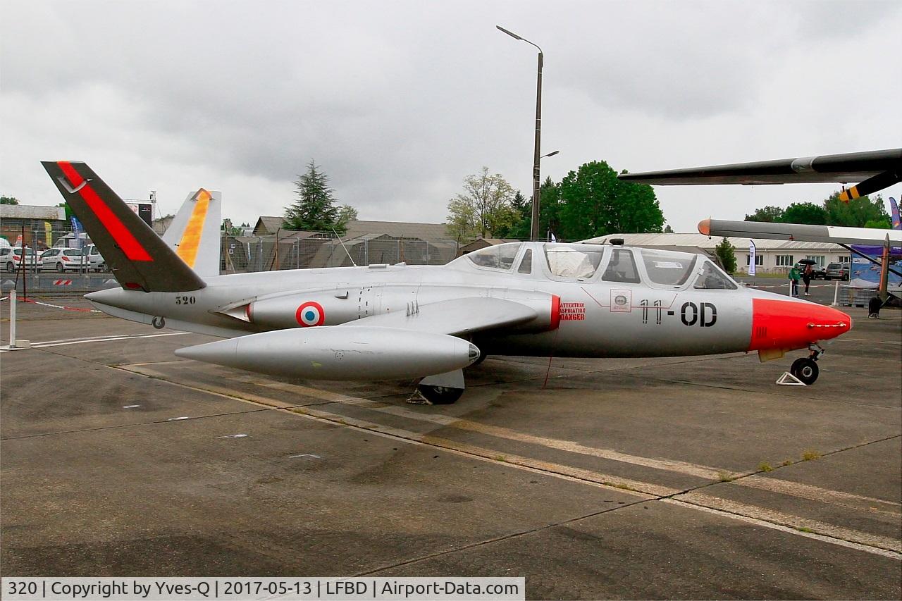 320, Fouga CM-170 Magister C/N 320, Fouga CM-170 Magister, Preserved  at C.A.E.A museum, Bordeaux-Merignac Air base 106 (LFBD-BOD)