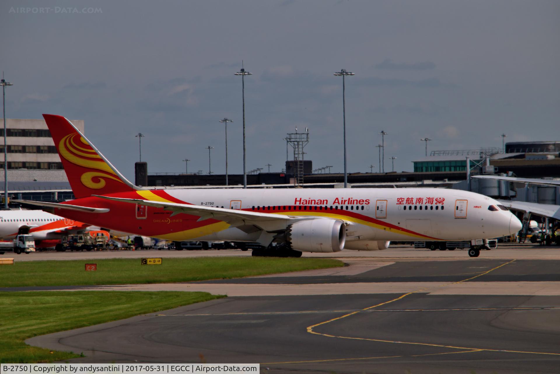 B-2750, 2014 Boeing 787-8 Dreamliner Dreamliner C/N 34942, taxing out to take off [man egcc uk]