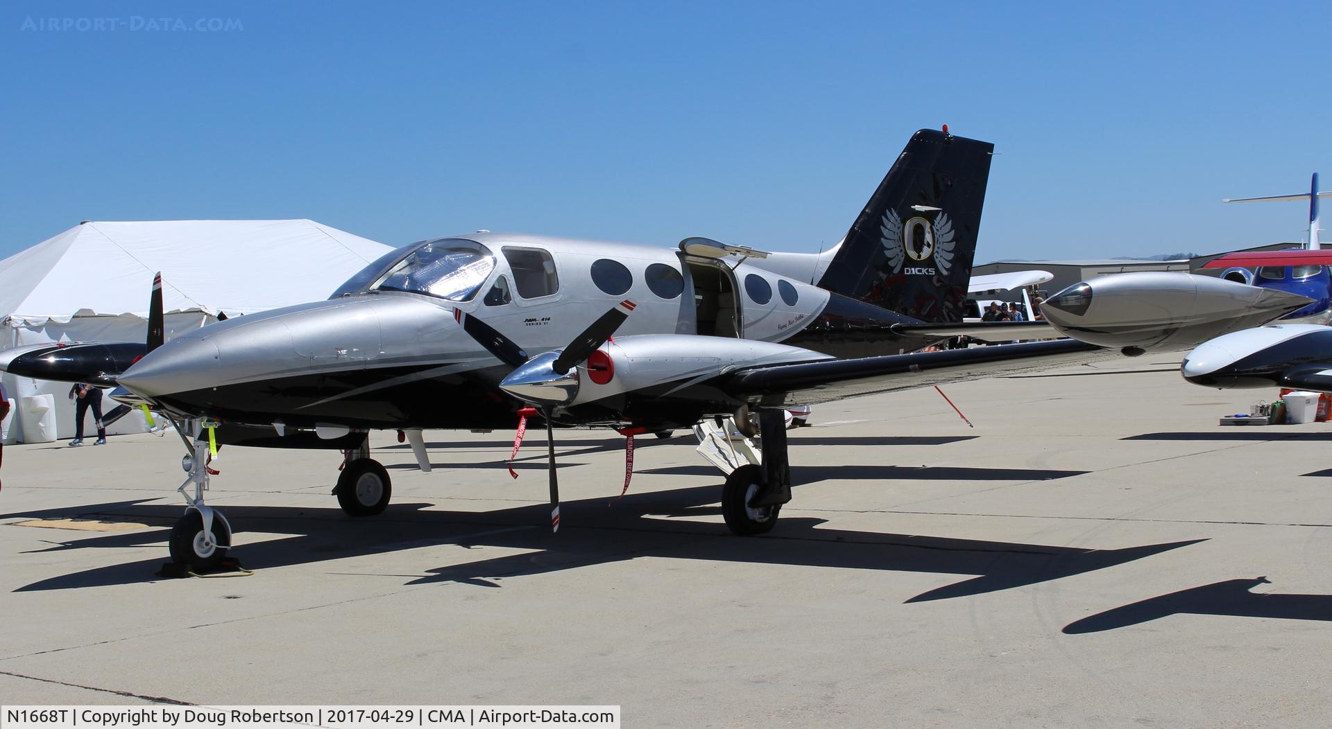 N1668T, 1973 Cessna 414 Chancellor C/N 414-0461, 1973 Cessna 414, two Continental TSIO-520B 310 Hp each, pressurized, tip tanks, at AOPA FLY-IN