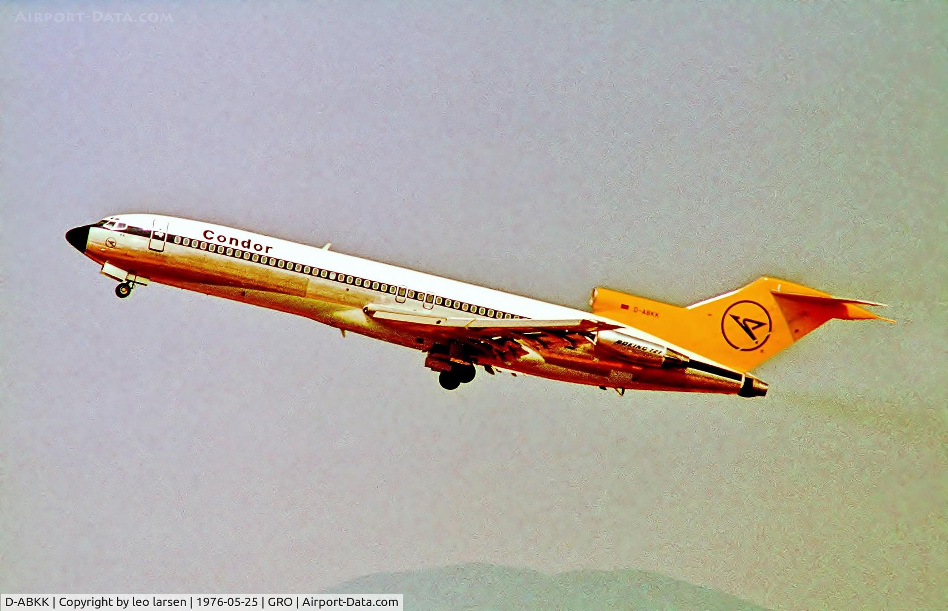 D-ABKK, 1975 Boeing 727-230 C/N 21113, Girina Spain 25.5.1976