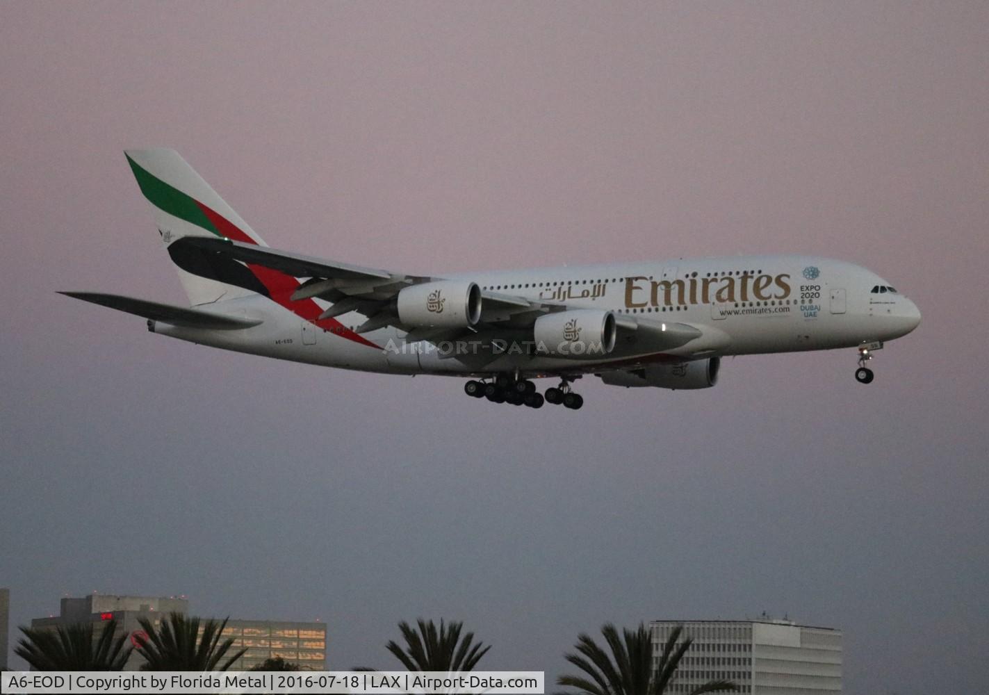 A6-EOD, 2014 Airbus A380-861 C/N 168, Emirates A380