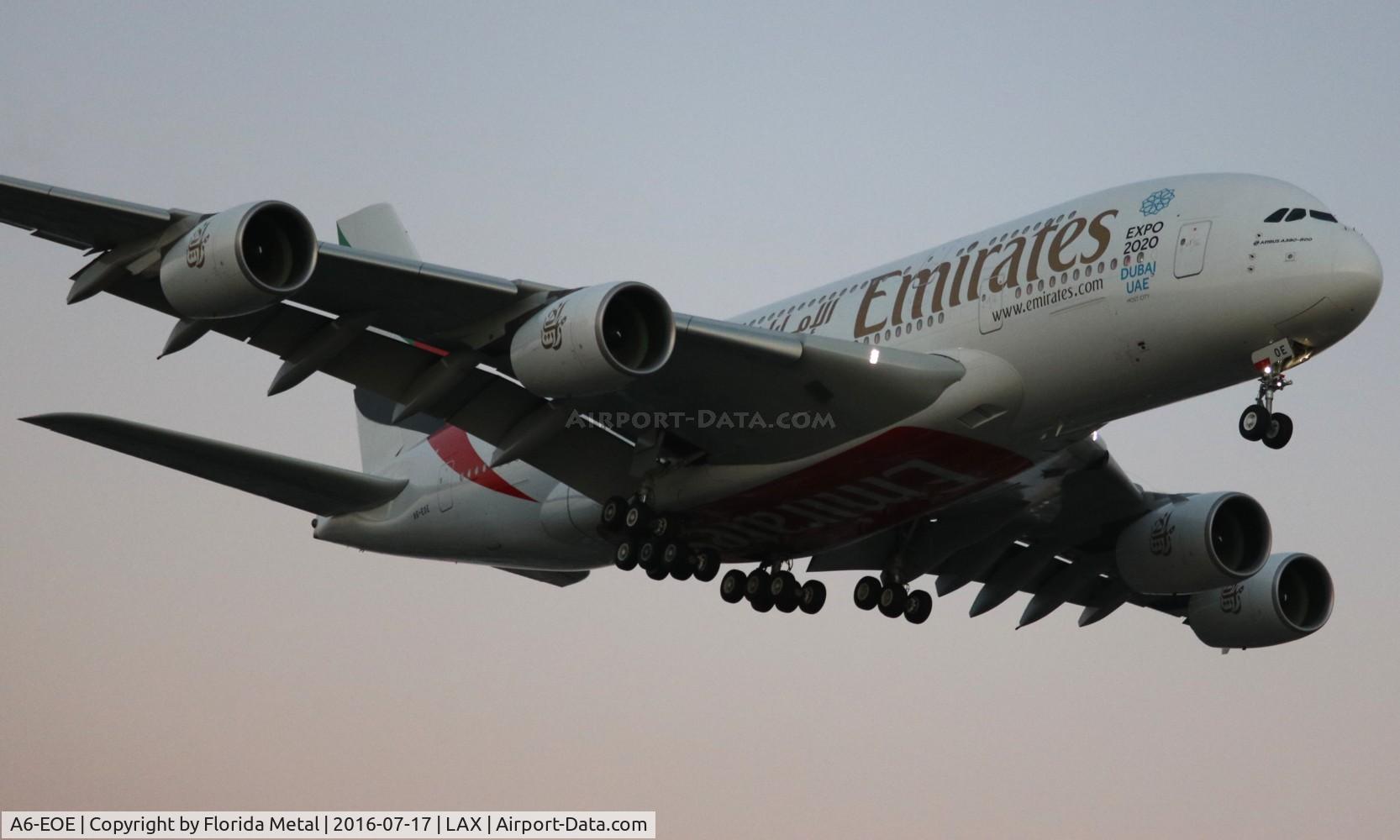 A6-EOE, 2014 Airbus A380-861 C/N 169, Emirates