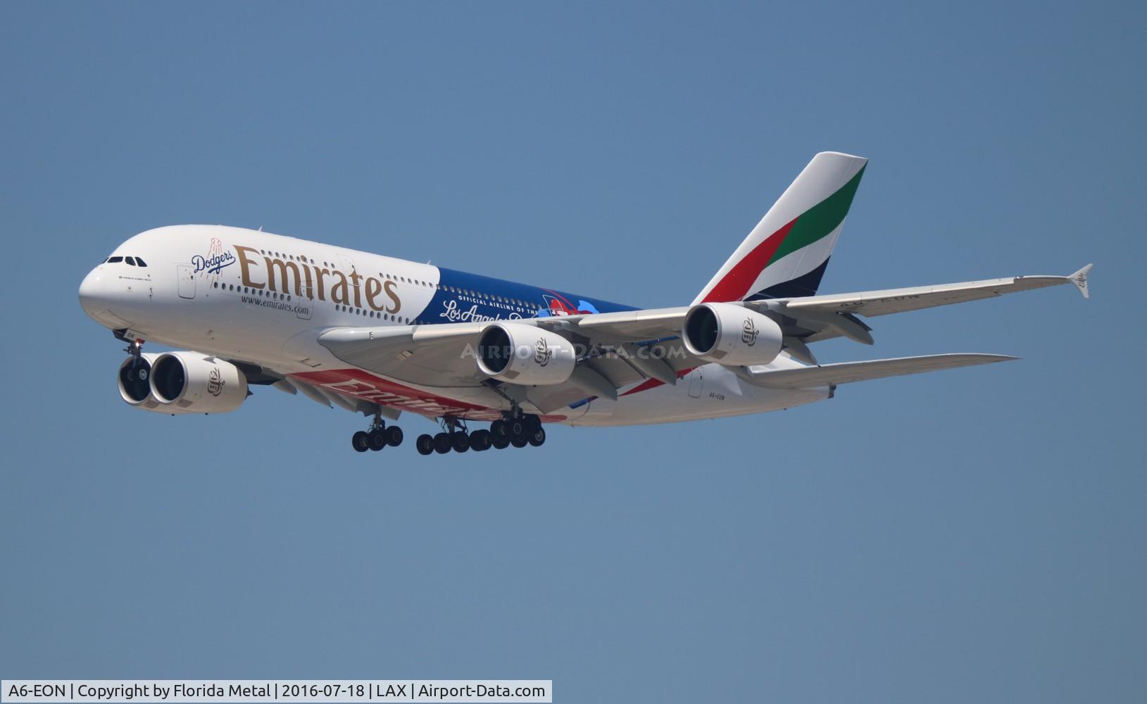 A6-EON, 2015 Airbus A380-861 C/N 188, Emirates LA Dodgers