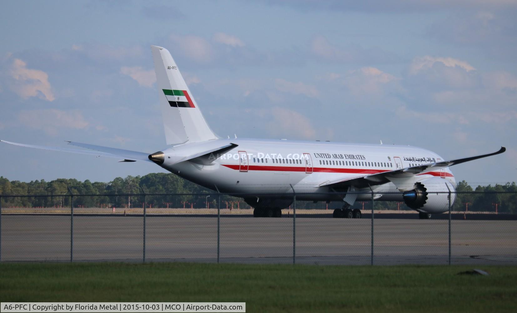 A6-PFC, 2013 Boeing 787-8 Dreamliner C/N 35303, United Arab Emirates government plane