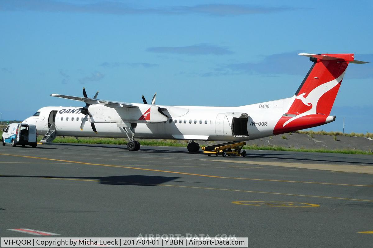 VH-QOR, 2009 De Havilland Canada DHC-8-402Q Dash 8 C/N 4241, At Brisbane