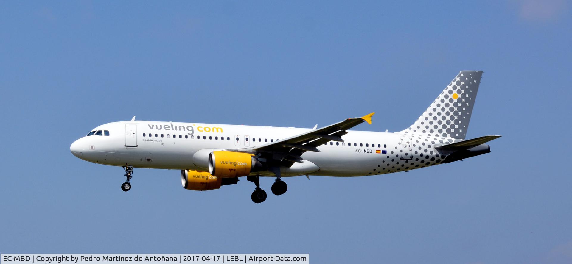 EC-MBD, 2008 Airbus A320-214 C/N 3444, El Prat  -  Barcelona  -  España