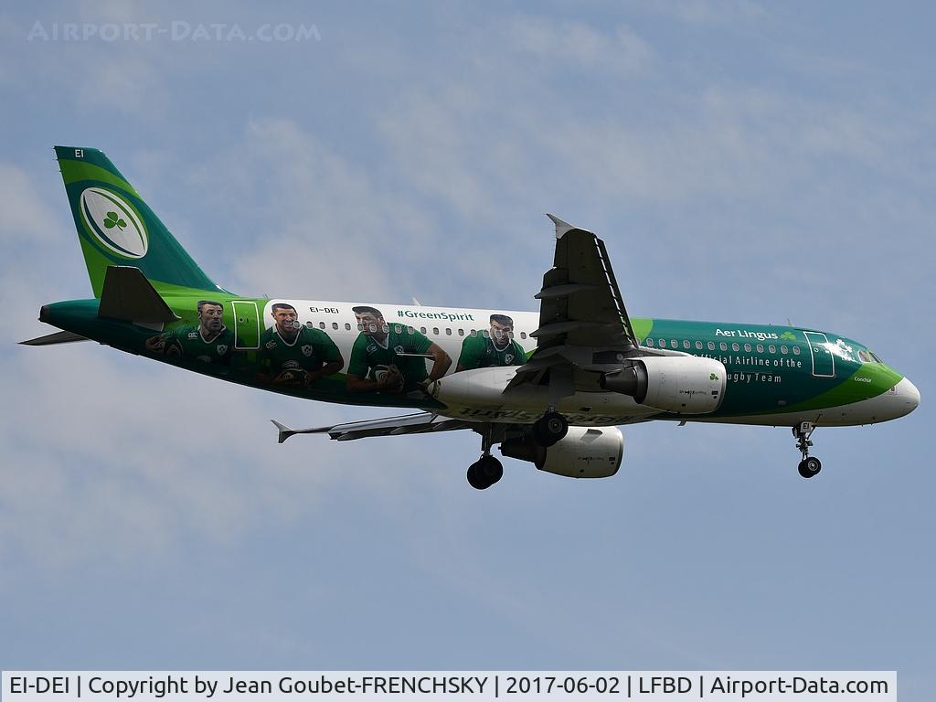 EI-DEI, 2005 Airbus A320-214 C/N 2374, Aer Lingus (Irish Rugby Team Livery), EI506 from Dublin