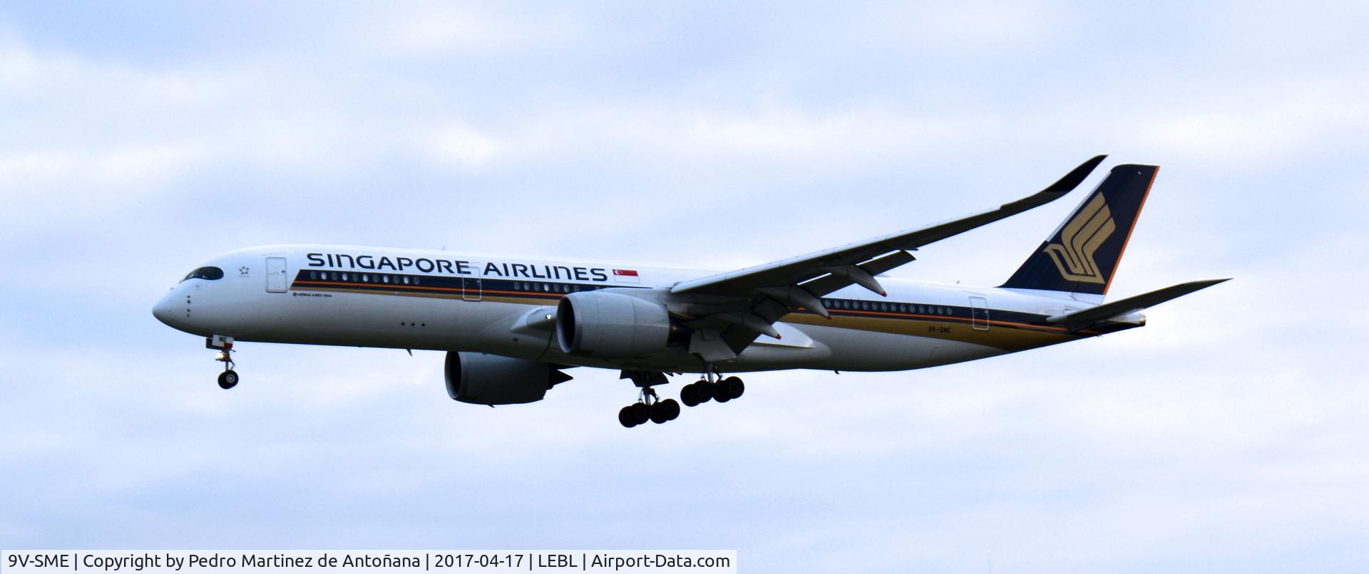 9V-SME, 2016 Airbus A350-941 C/N 041, El Prat  -  Barcelona  -  España
