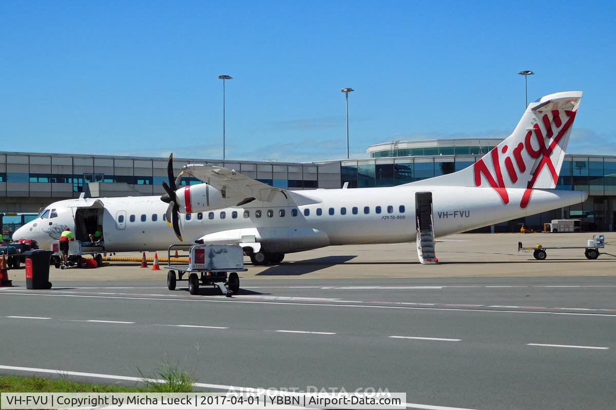 VH-FVU, 2011 ATR 72-500 C/N 978, At Brisbane