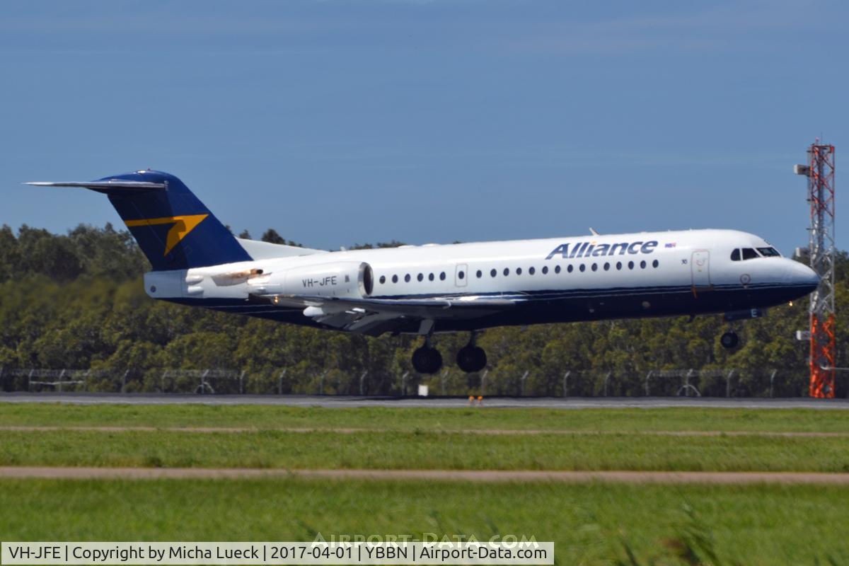 VH-JFE, 1995 Fokker 70 (F-28-0070) C/N 11545, At Brisbane