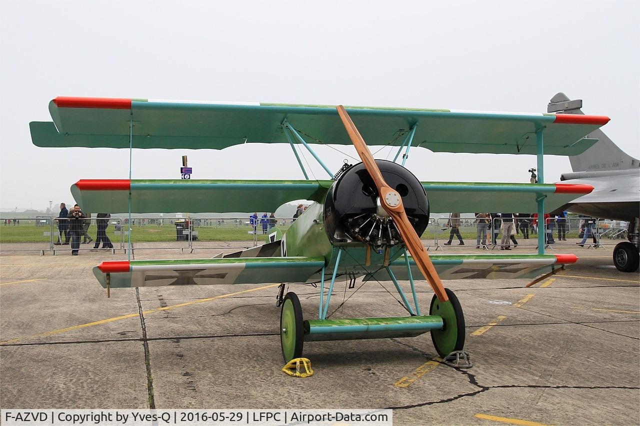 F-AZVD, Fokker Dr-1 Replica C/N 01-CP, Fokker BV Dr.1, Static display, Creil Air Base 110 (LFPC-CSF) Open day 2016