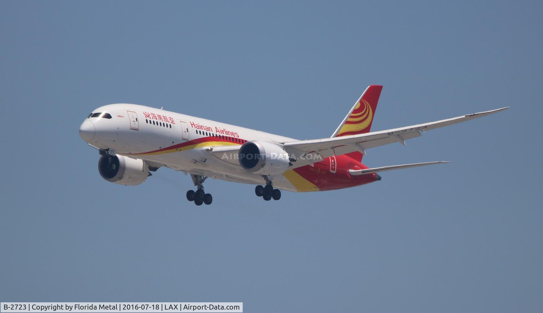 B-2723, 2013 Boeing 787-8 Dreamliner C/N 34944, Hainan Airlines 787-8