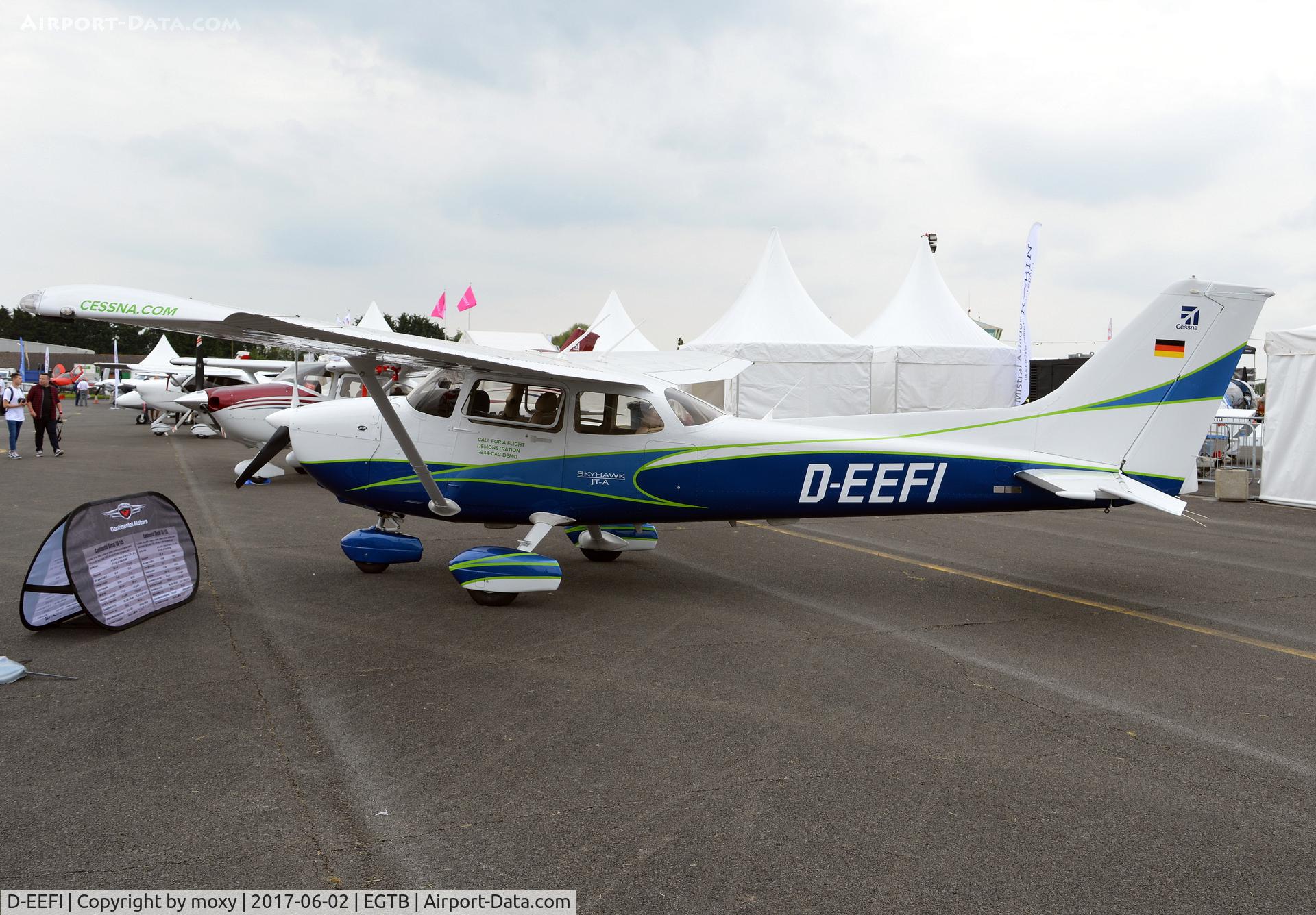 D-EEFI, 2014 Cessna 172S Turbo Skyhawk JT-A C/N 172S11368, Cessna 172S Turbo Skyhawk JT-A at AeroExpo 2017, Wycombe Air Park.