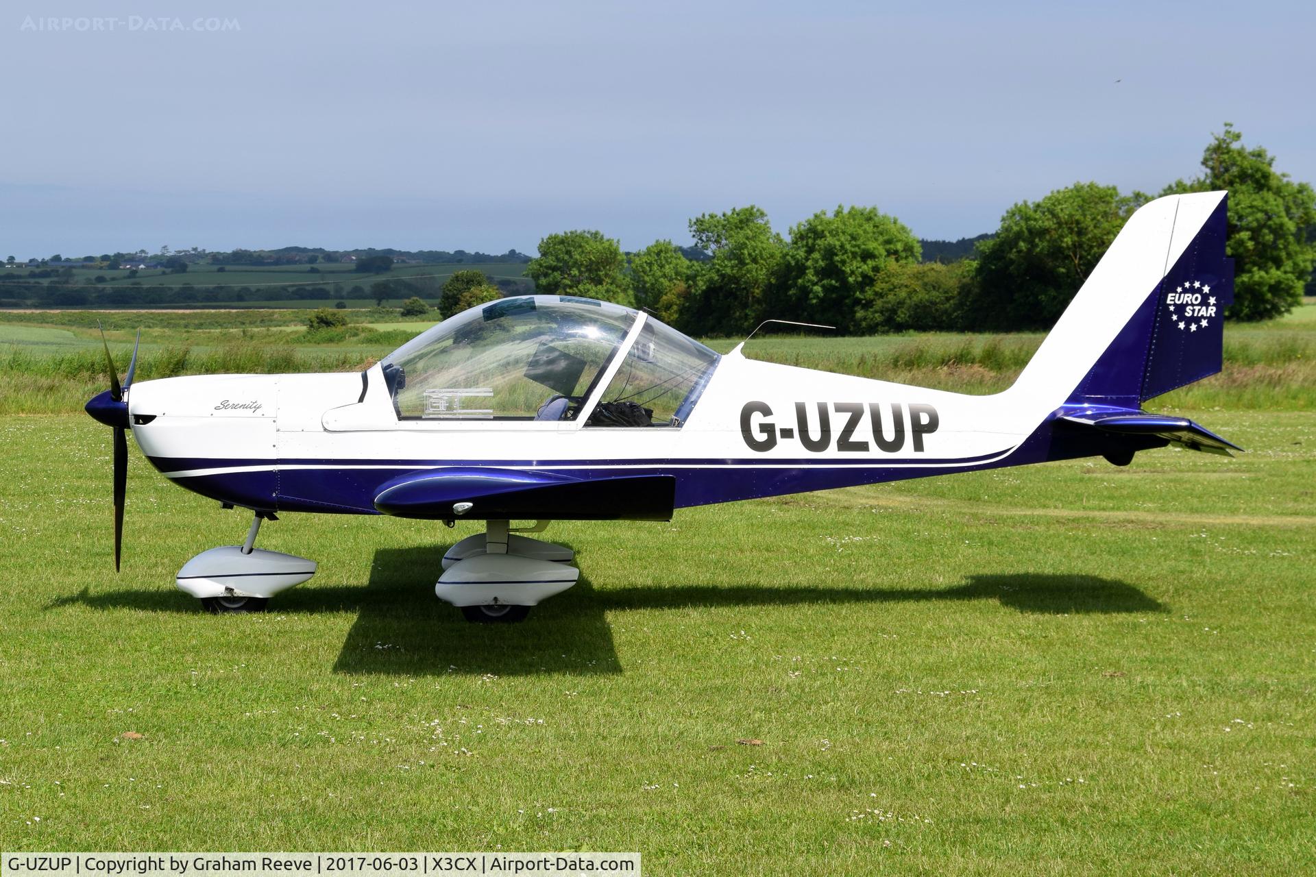 G-UZUP, 2006 Aerotechnik EV-97A Eurostar C/N PFA 315A-14528, Parked at Northrepps.