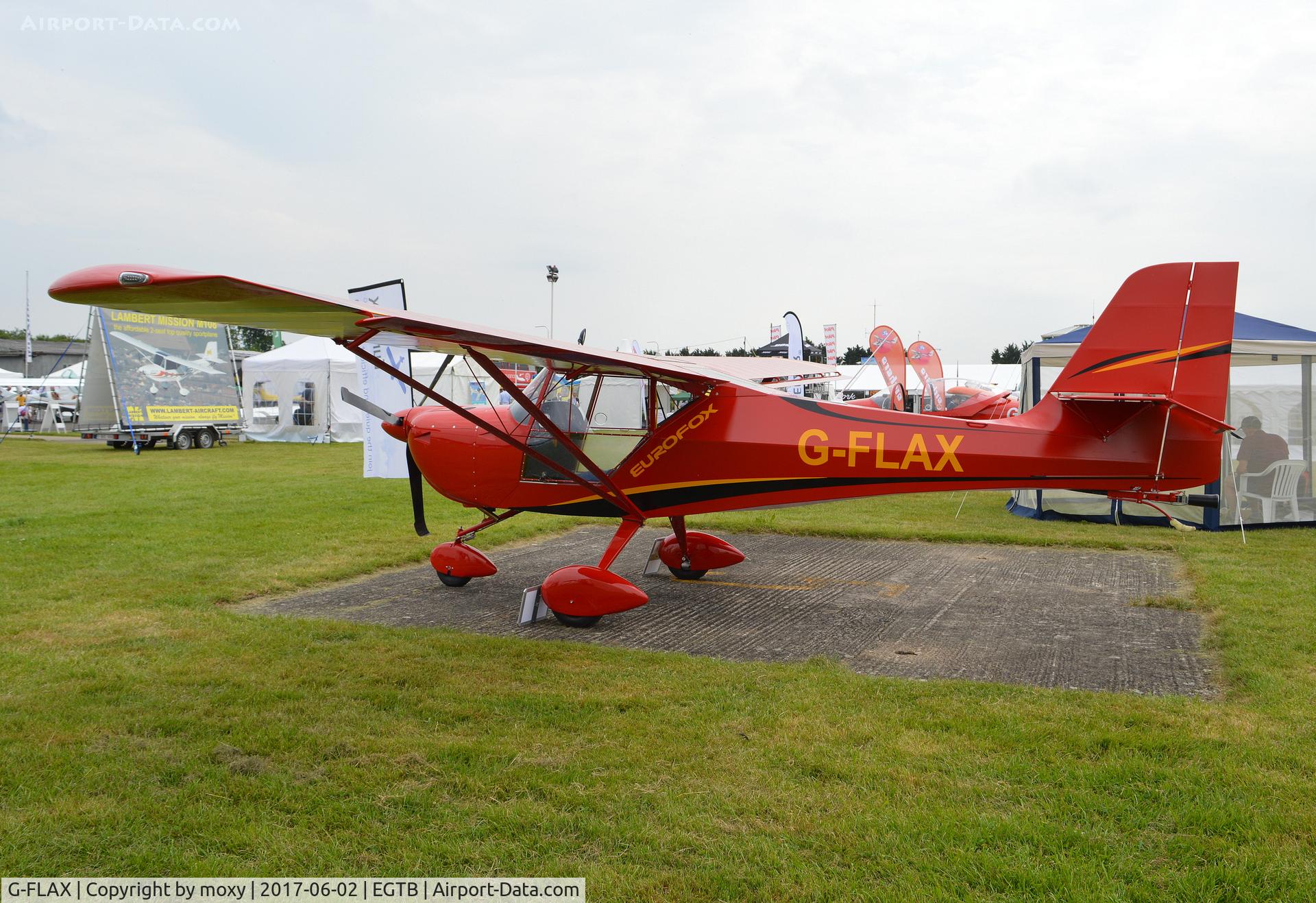 G-FLAX, 2017 Aeropro Eurofox 914 C/N LAA376-15444, Aeropro CZ Eurofox 914 at AeroExpo 2017, Wycombe Air Park.