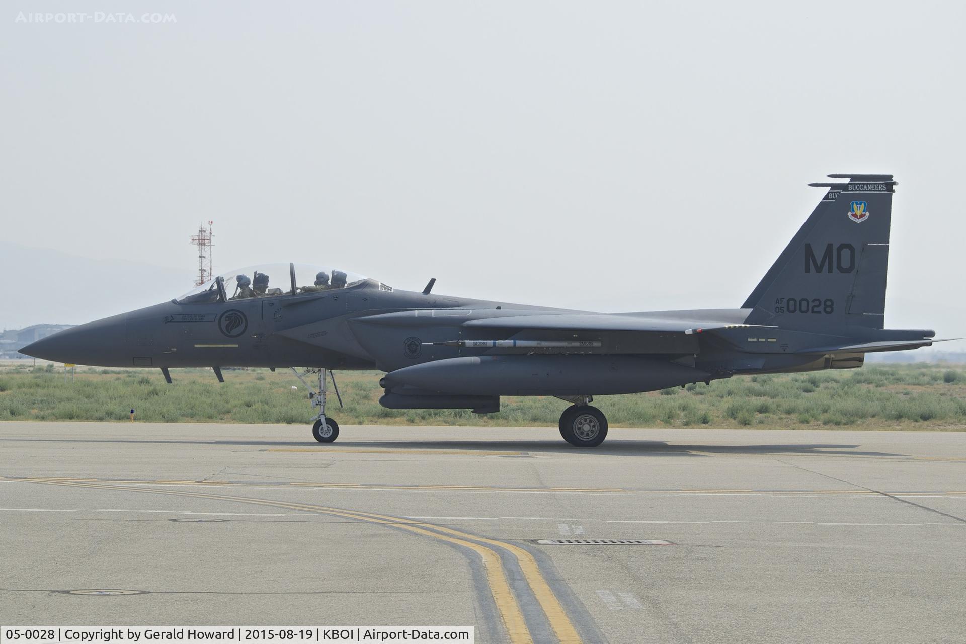 05-0028, 2005 Boeing F-15SG Strike Eagle C/N SG28, Waiting clearance for RWY 10R.  428th Fighter Sq. 