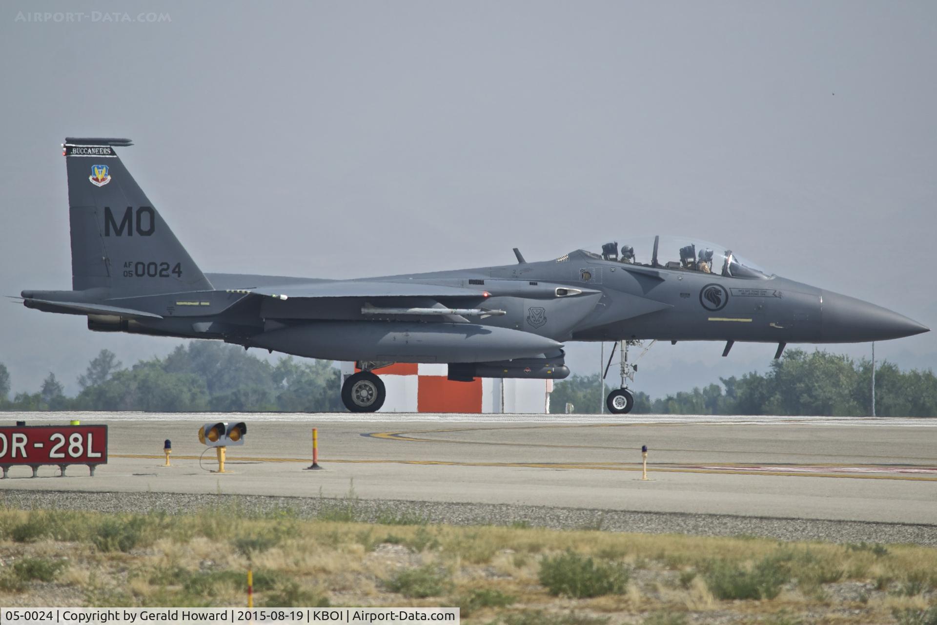 05-0024, 2005 Boeing F-15SG Strike Eagle C/N SG24, on RWY 10R for take off.  428th Fighter Sq. 