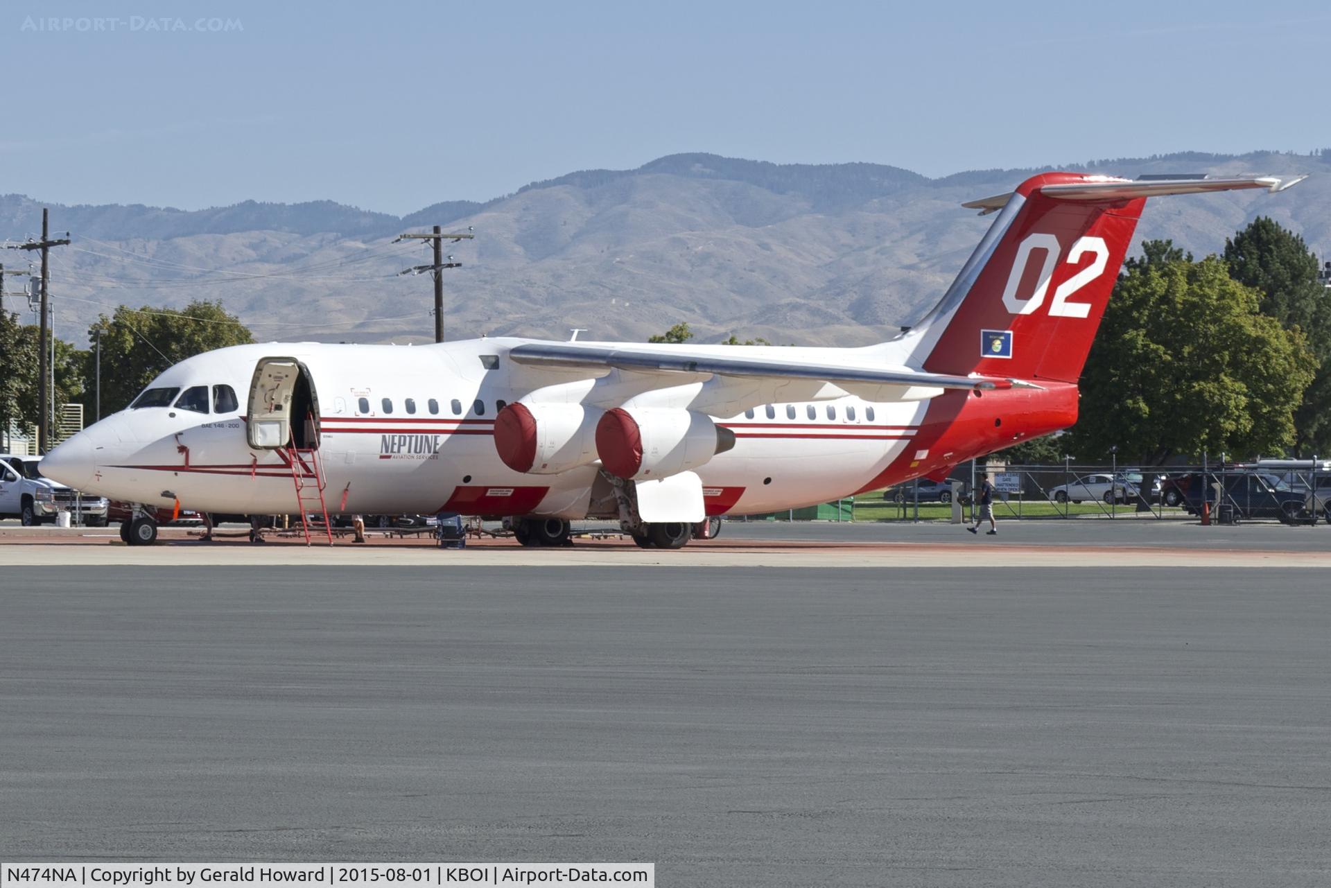 N474NA, British Aerospace BAe.146-200A C/N E2084, Parked on the NIFC ramp.